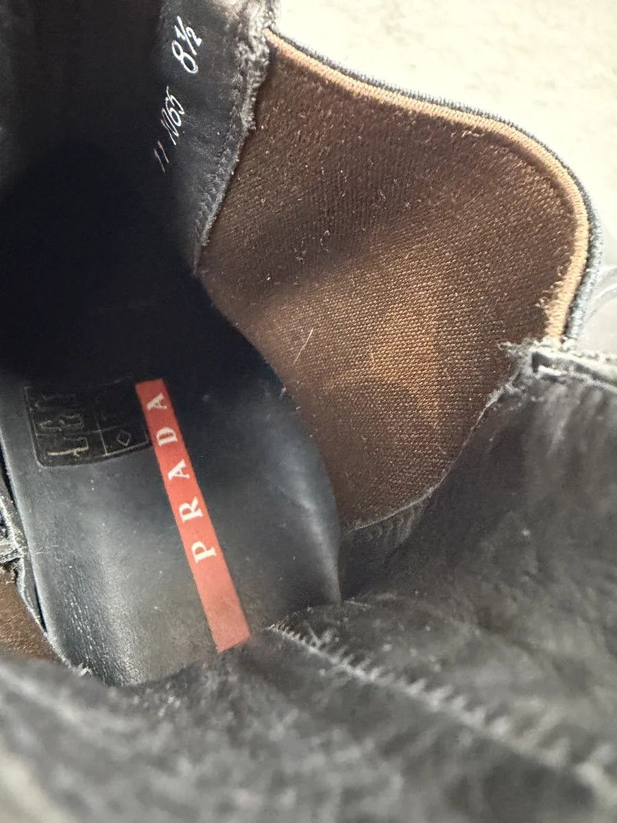 Prada AW1999 Prada Black Leather Vibram Sole Boots Size US 10 / EU 43 - 7 Thumbnail