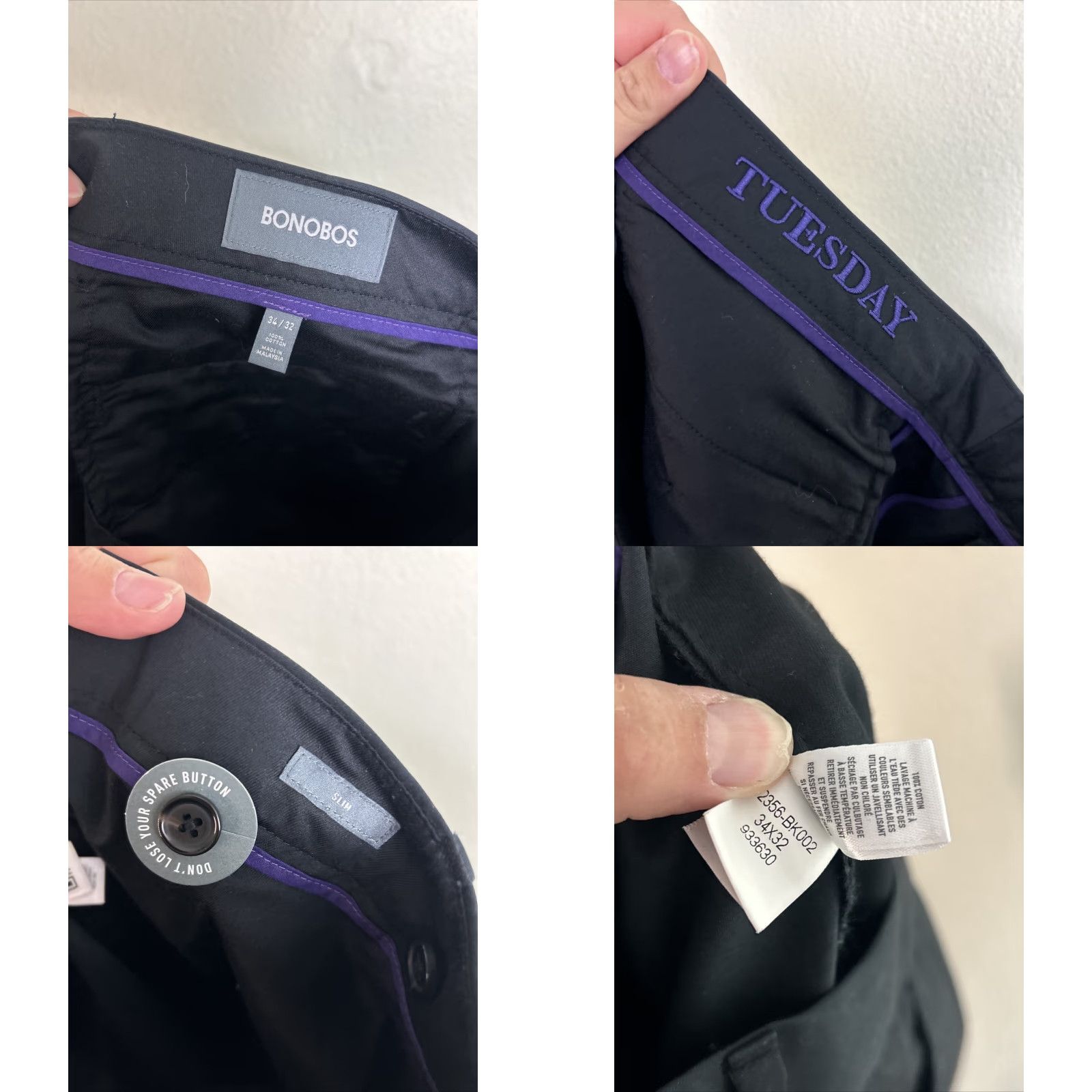 Bonobos Bonobos Pants Slim Black Dress Pants Mens 36 Regular 31in Inseam Mens Girls? Size US 36 / EU 52 - 9 Thumbnail