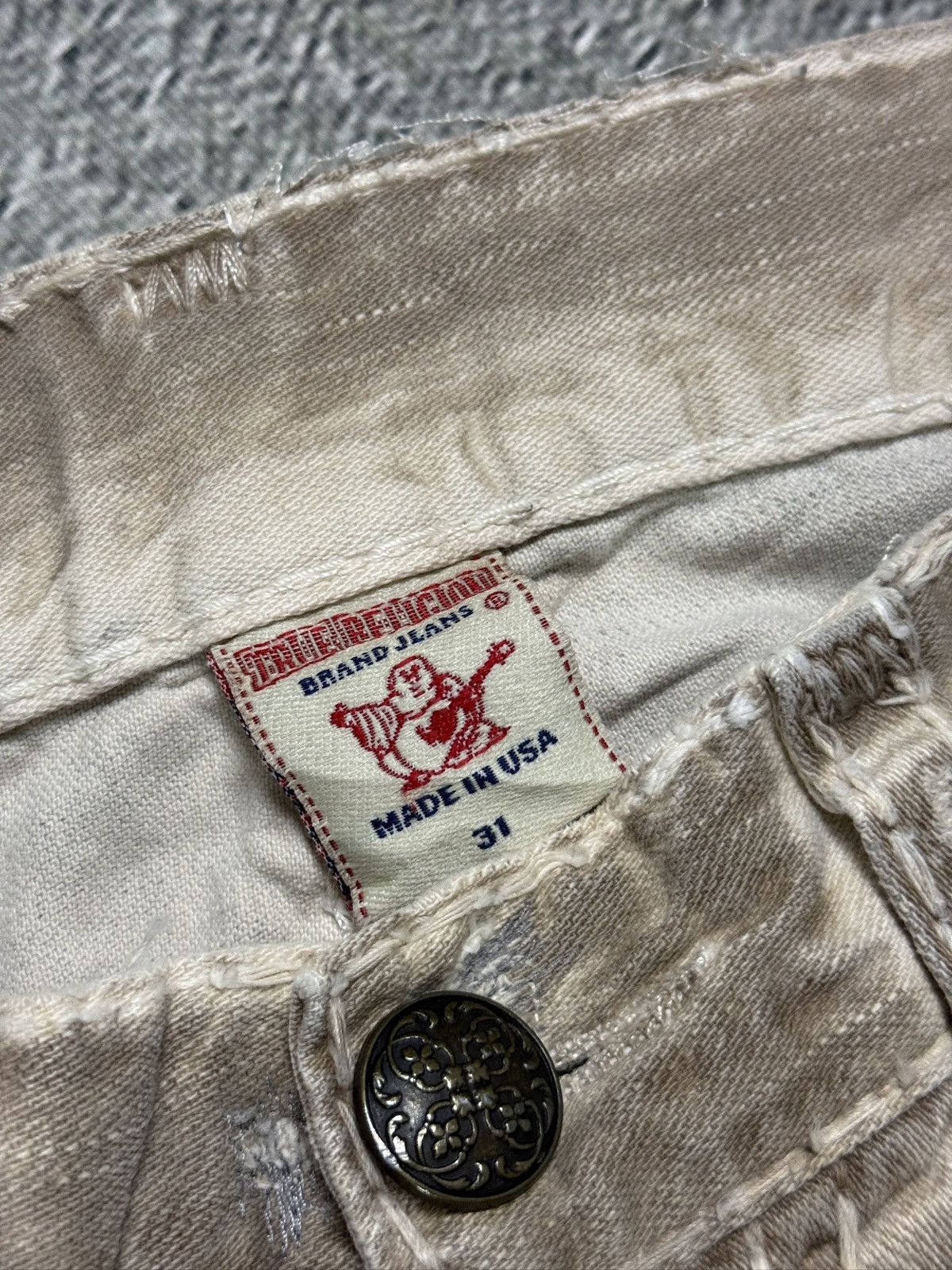 True Religion True Religion jeans vintage pants beige Geno super T Size US 32 / EU 48 - 10 Thumbnail