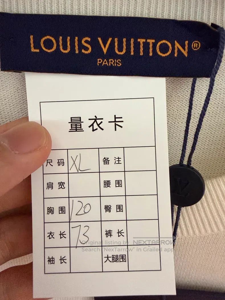 Louis Vuitton Louis Vuitton White leather label knit short sleeves Size US XL / EU 56 / 4 - 3 Thumbnail