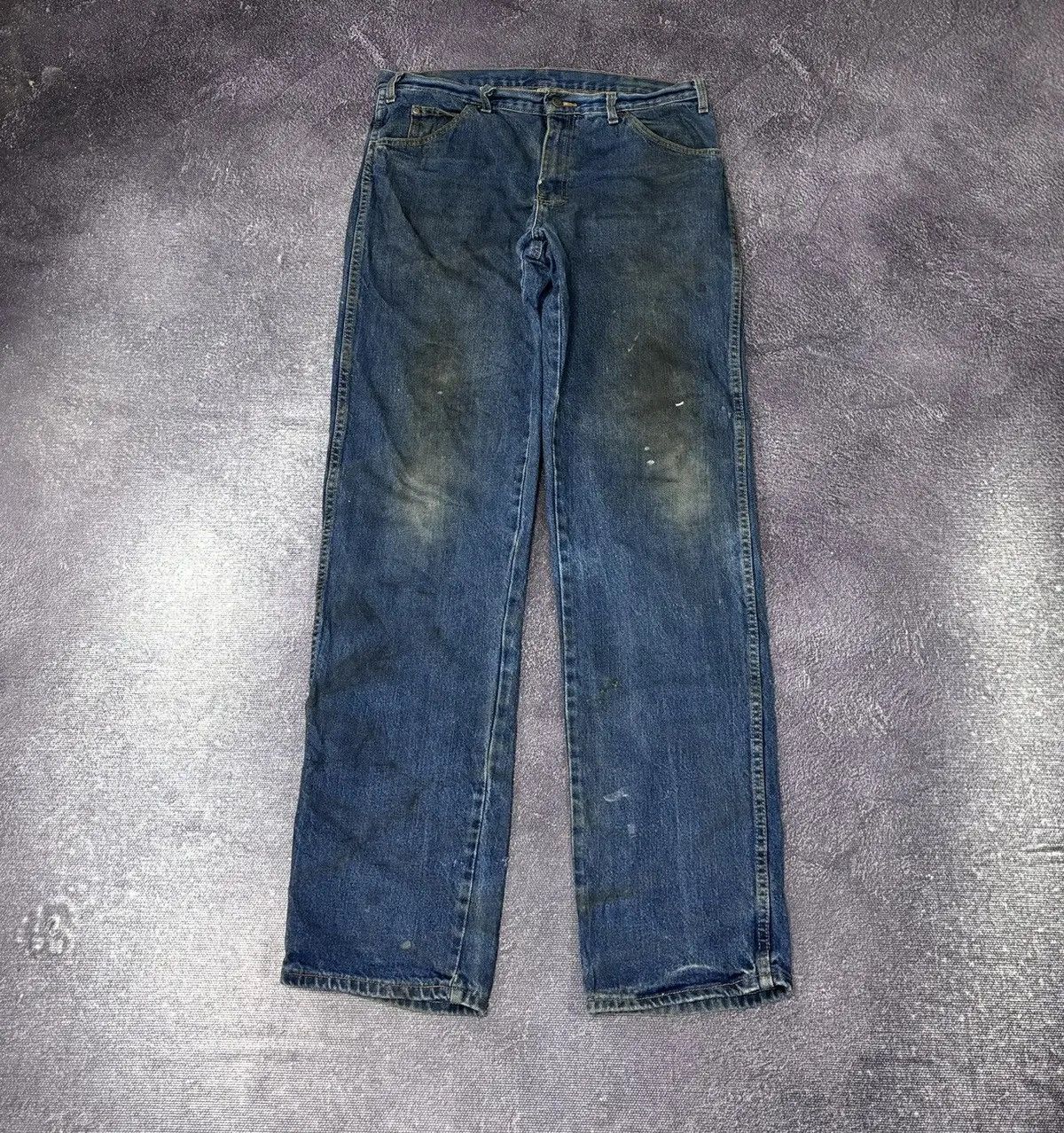 Dickies × Vintage Vintage Dickies Distressed Denim Blue Hype Work Jeans Size US 36 / EU 52 - 2 Thumbnail