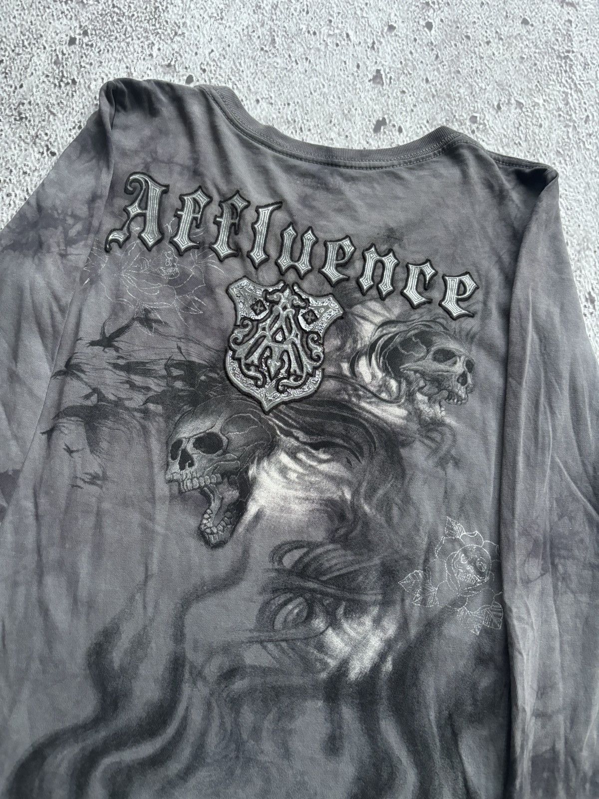 If Six Was Nine Y2k Affluence Skull Ifsix Punk Style Longsleeve Size US S / EU 44-46 / 1 - 4 Thumbnail