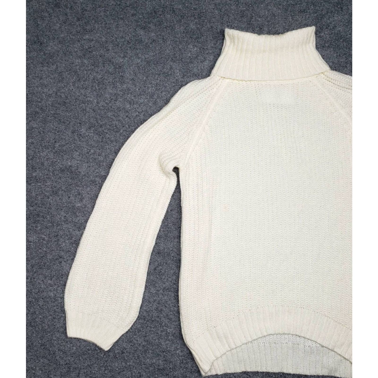 Vintage Rue21 Sweater Womens XS Ivory Pullover Long Sleeve Turtleneck New Size XS / US 0-2 / IT 36-38 - 3 Thumbnail
