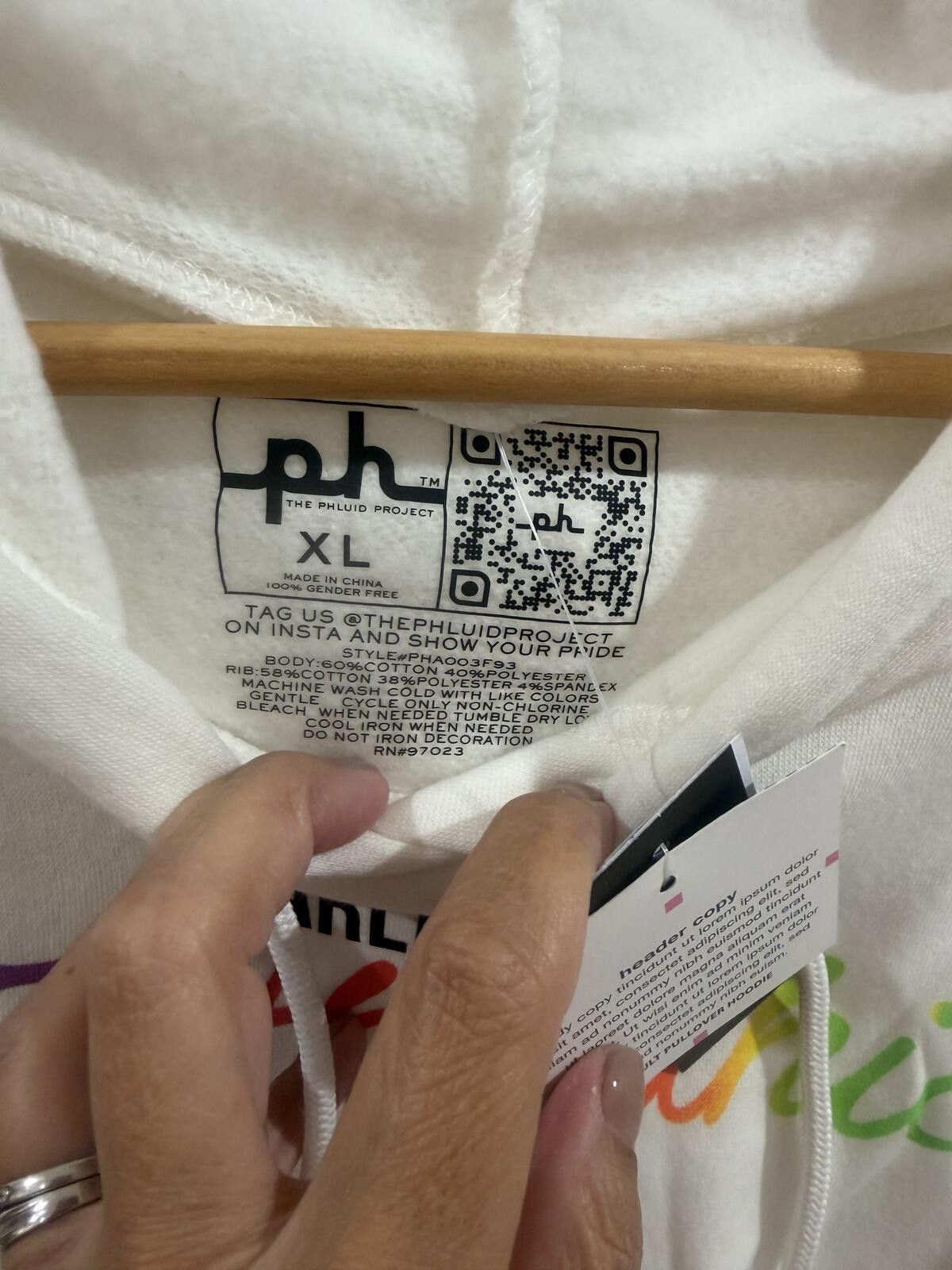 Target Basics Pride Hoodie The Phluid Project White Hoodie XL size cod3 Size XL / US 12-14 / IT 48-50 - 3 Thumbnail