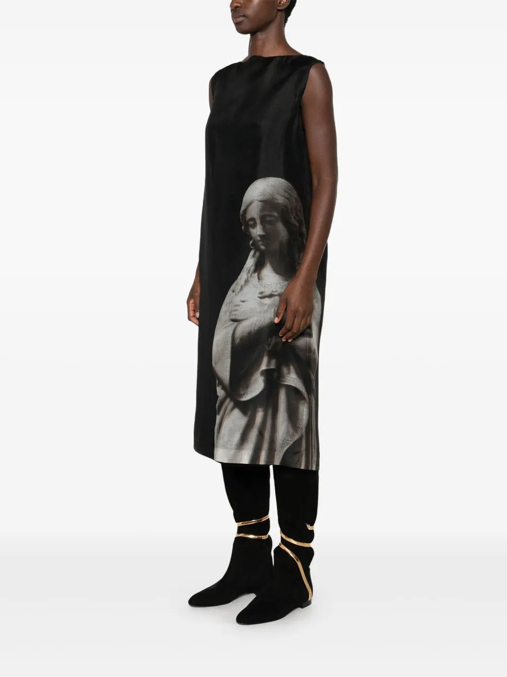 Fendi o1s1wg110226 Midi Dress in Black Size M / US 6-8 / IT 42-44 - 2 Thumbnail