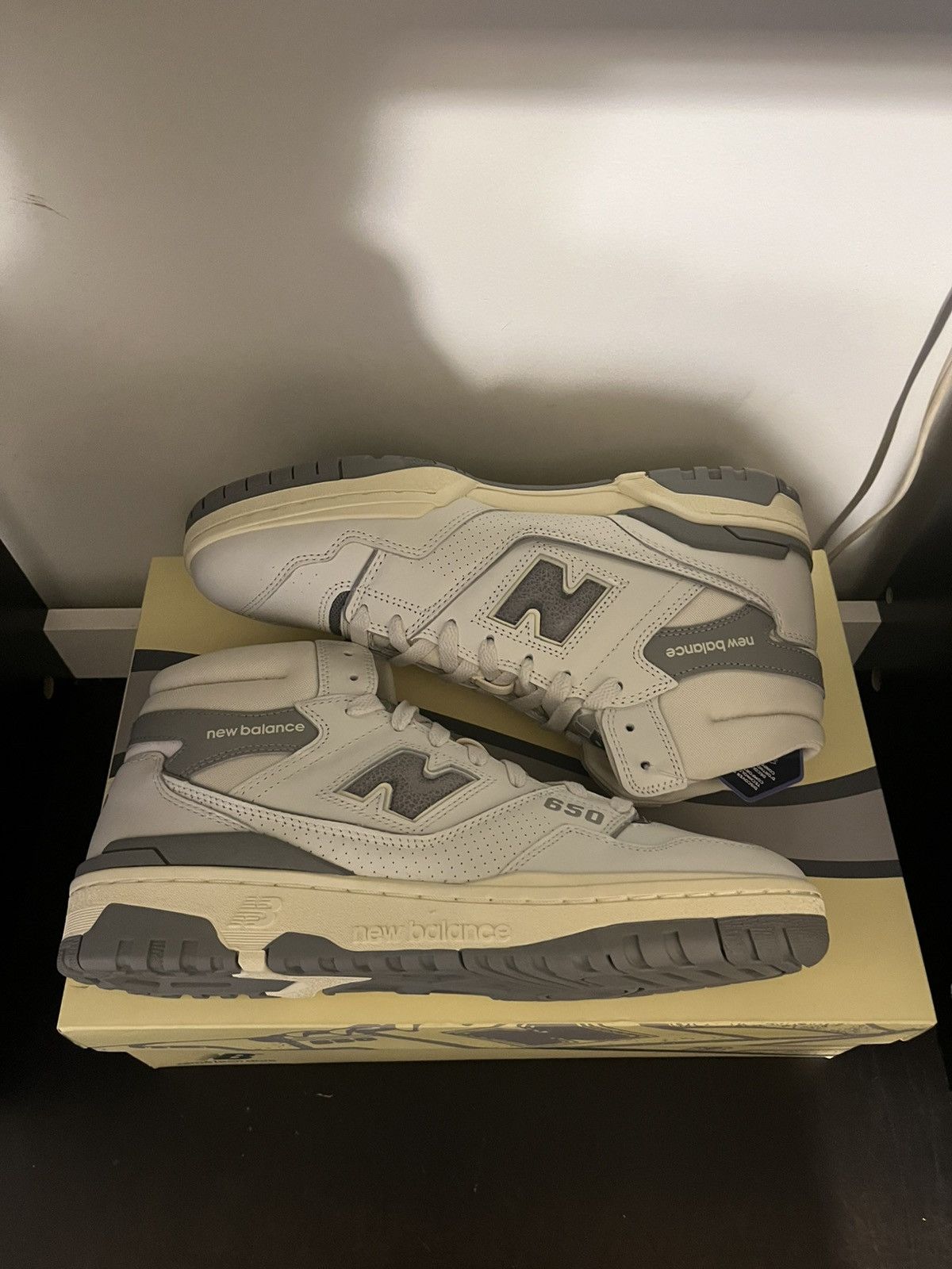 New Balance New Balance 650R Aime Leon Dore White Grey Men’s BB650RA1 Size US 10.5 / EU 43-44 - 3 Thumbnail