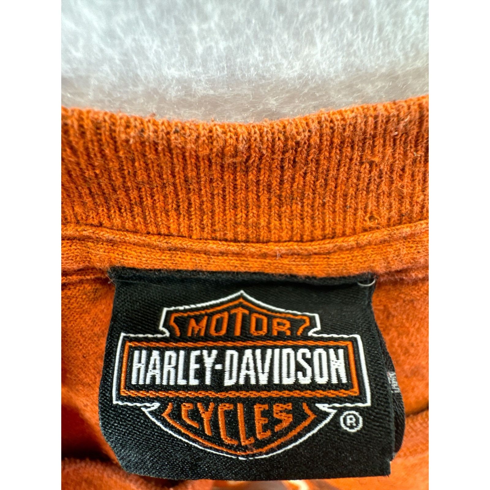 Harley Davidson Harley Davidson Biker Sleeveless Graphic Tee Orange Men sz L Size US L / EU 52-54 / 3 - 5 Thumbnail