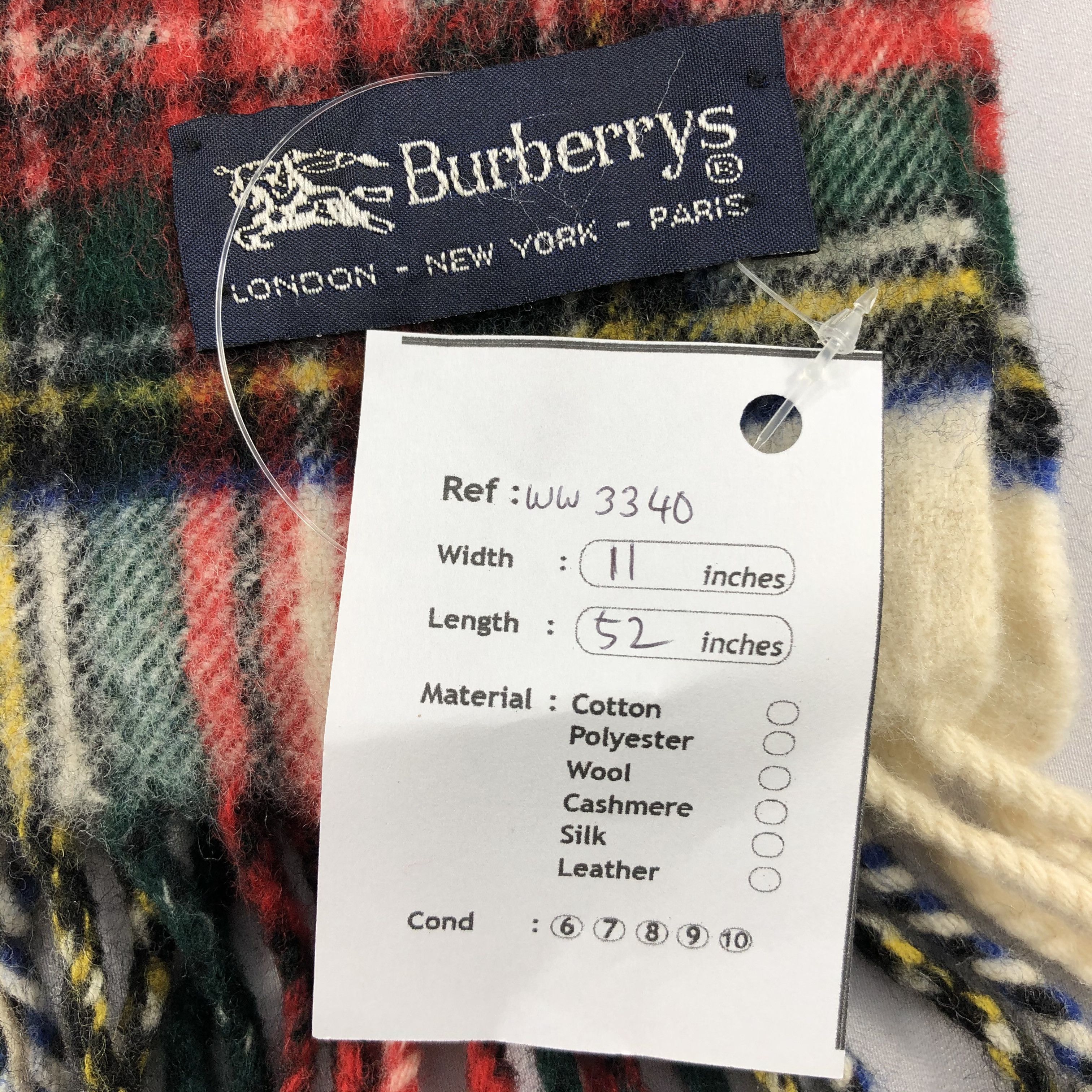 Burberry × Vintage Vintage Burberry Scarf - WW3340 Size ONE SIZE - 4 Thumbnail