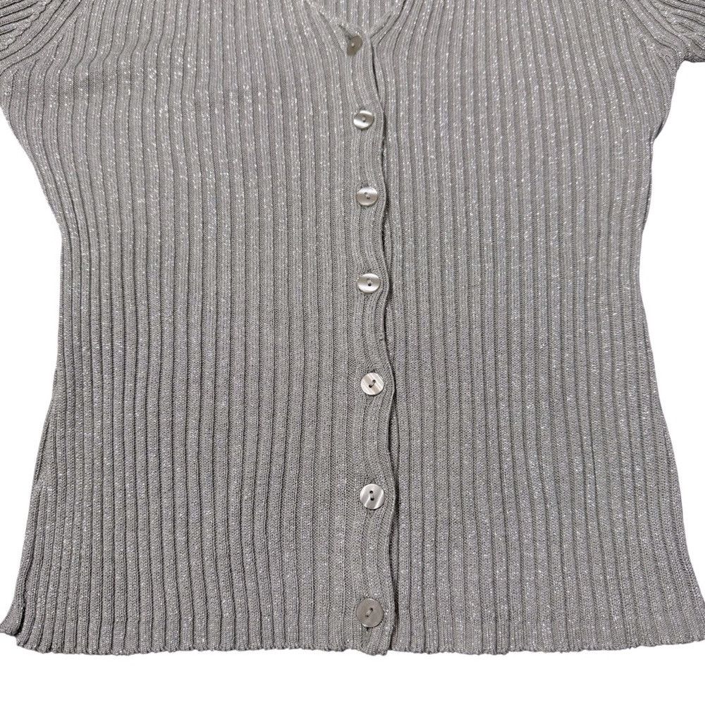 Other Vintage Clio Silk Knit Sparkle Long Sleeve Cardigan Size M Size M / US 6-8 / IT 42-44 - 9 Thumbnail