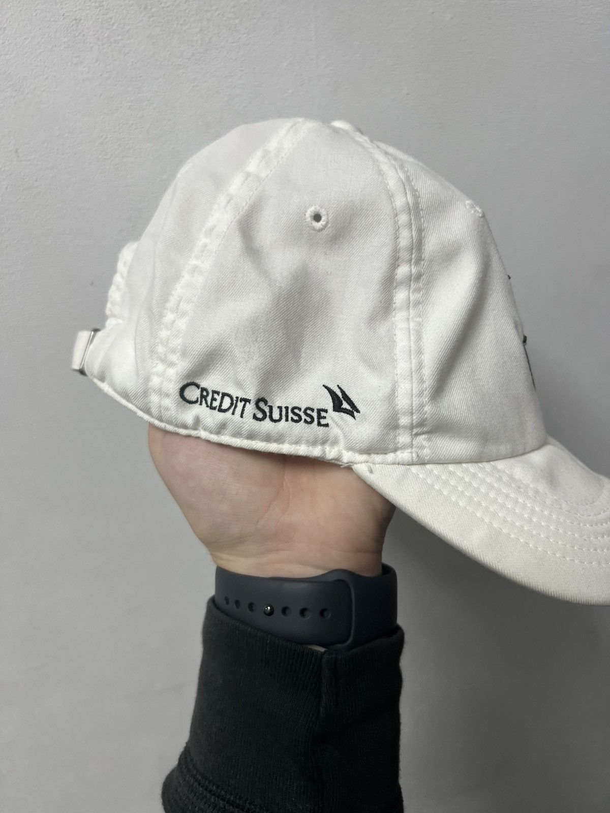 Nike Vintage Nike Roger Federer Cap Hat Swoosh Logo Y2K Drill Size ONE SIZE - 4 Thumbnail