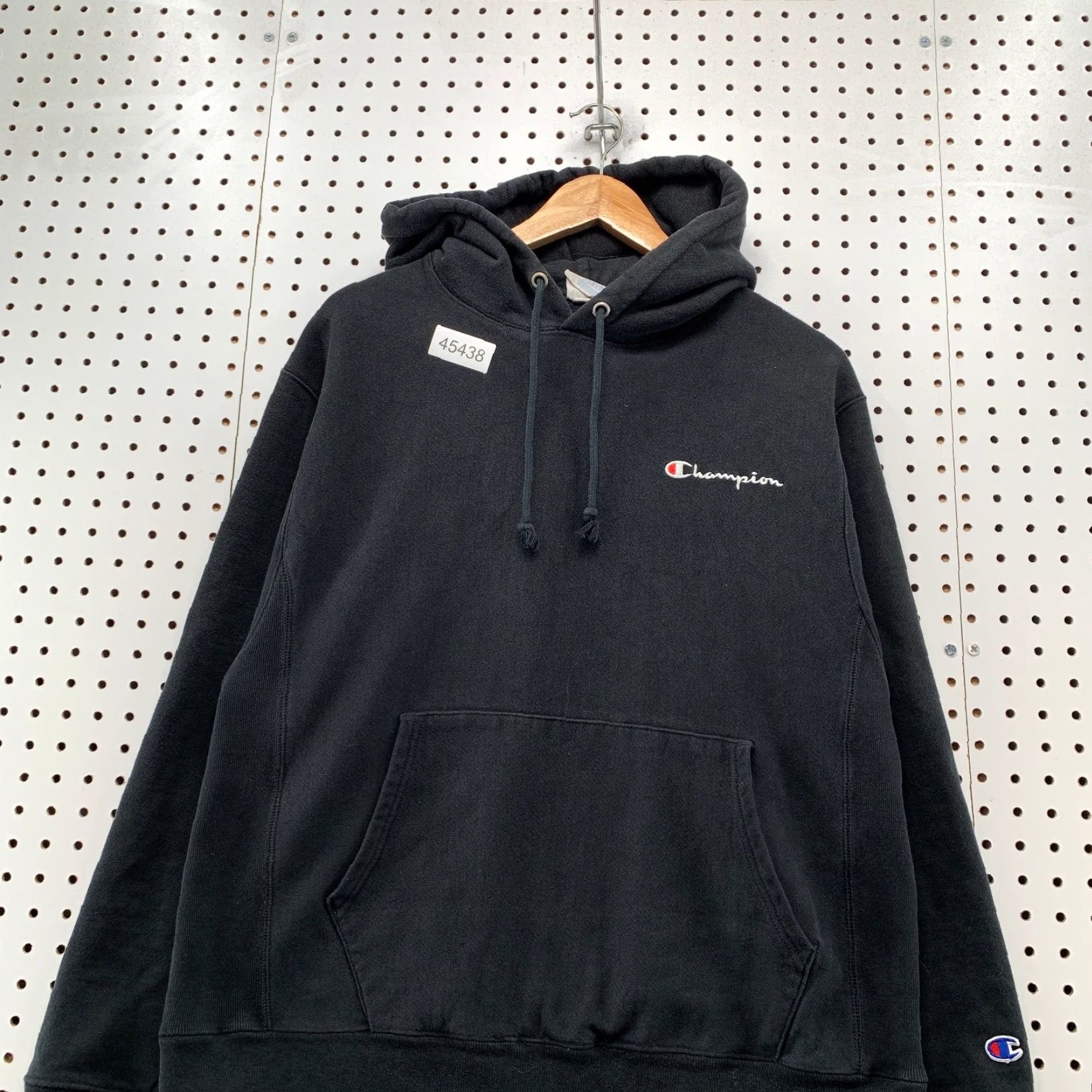 Champion Champion Reverse Weave Hoodie Sweatshirt Mens Medium Black Heavyweight Pullover Size US M / EU 48-50 / 2 - 2 Thumbnail