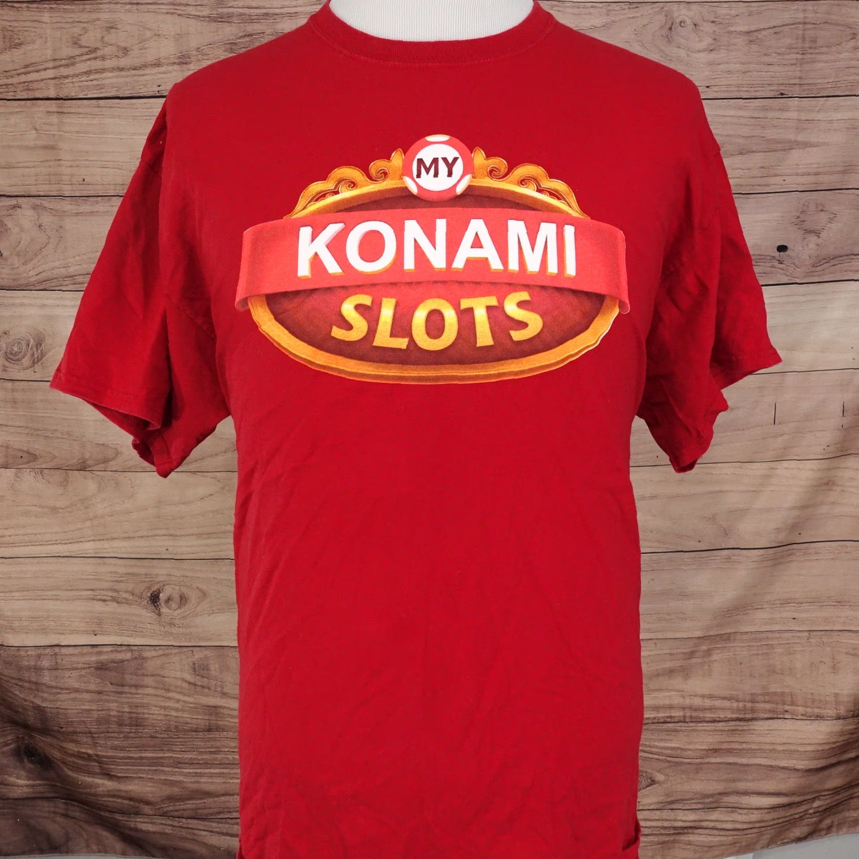 Port & Company VINTAGE MY KONAMI SLOTS REWARDS CASINO RED TSHIRT SIZE 2XL Adult Unisex Cotton Crew Neck Short Sleeve Regular Fit - Mens Womens Boys Girls Size US XXL / EU 58 / 5 - 2 Thumbnail