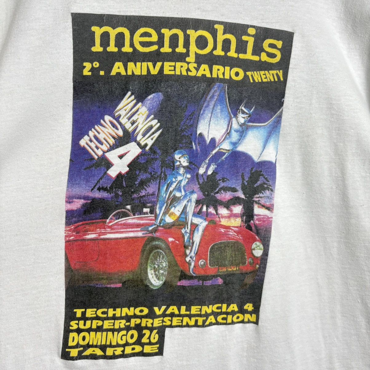 Club Sorayama Vintage 90s Hajime Sorayama Techno Music Graphic T-Shirt Size US L / EU 52-54 / 3 - 2 Thumbnail