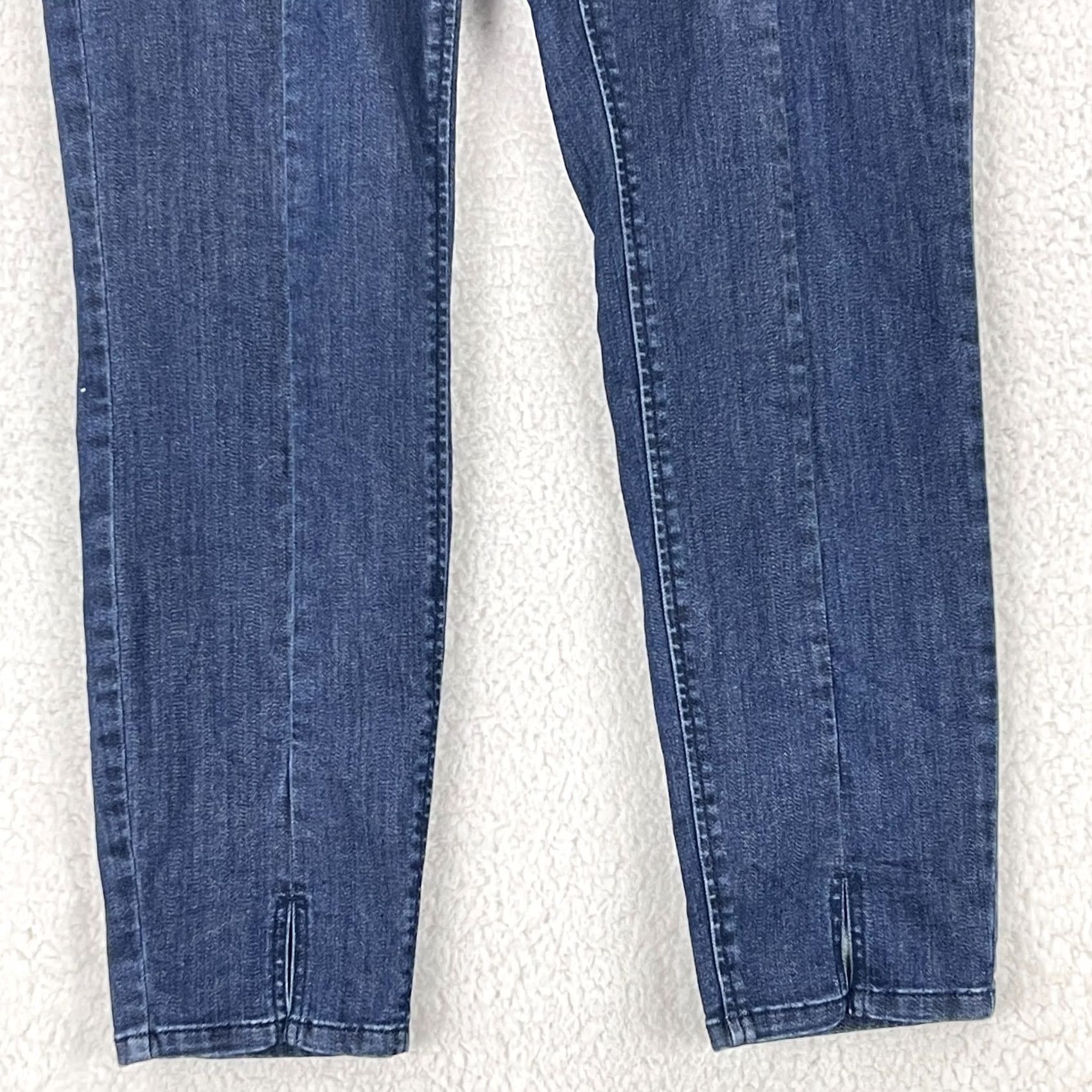 J. Jill J. Jill Jeans Womens 10 Blue Denim Front-Slit Ankle Mid Rise Authentic Fit Modern Bohemian City Preppy Regular Womens Jeans 10 Blue Denim Size 32" / US 10 / IT 46 - 3 Thumbnail