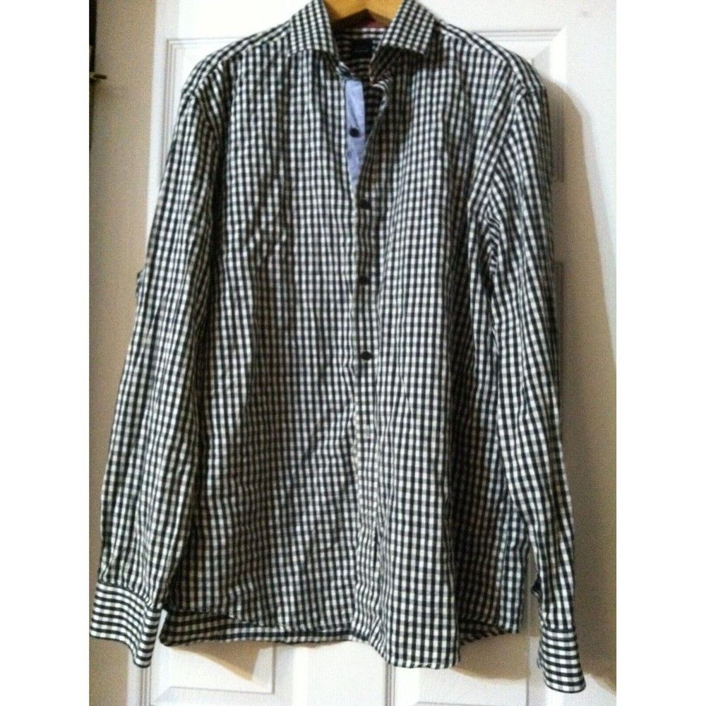 Saks Fifth Avenue SAKS FIFTH AVENUE MENS DK GREEN 100%COTTON CASUAL SHIRT XXL Size US XXL / EU 58 / 5 - 4 Thumbnail