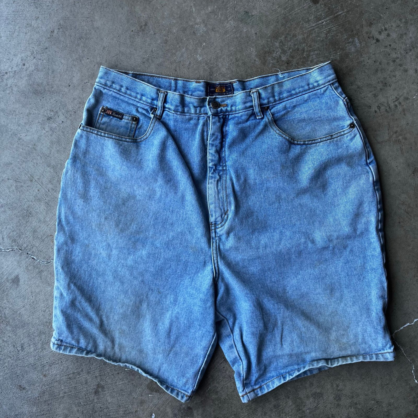 Vintage VINTAGE ROUTE 66 JORTS JEAN SHORTS DENIM FITS 34 Size US 34 / EU 50 - 2 Thumbnail