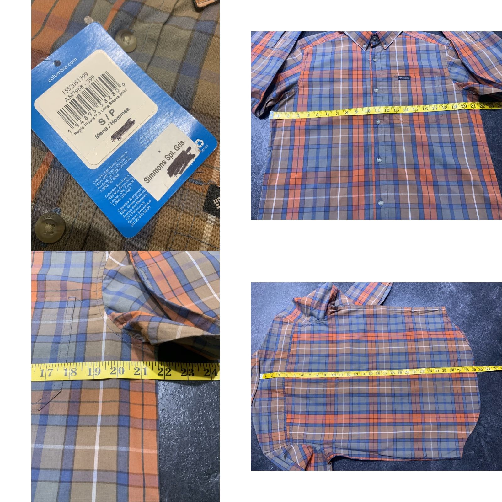 Vintage Columbia Small Plaid Long Sleeve Shirt Size US S / EU 44-46 / 1 - 8 Thumbnail