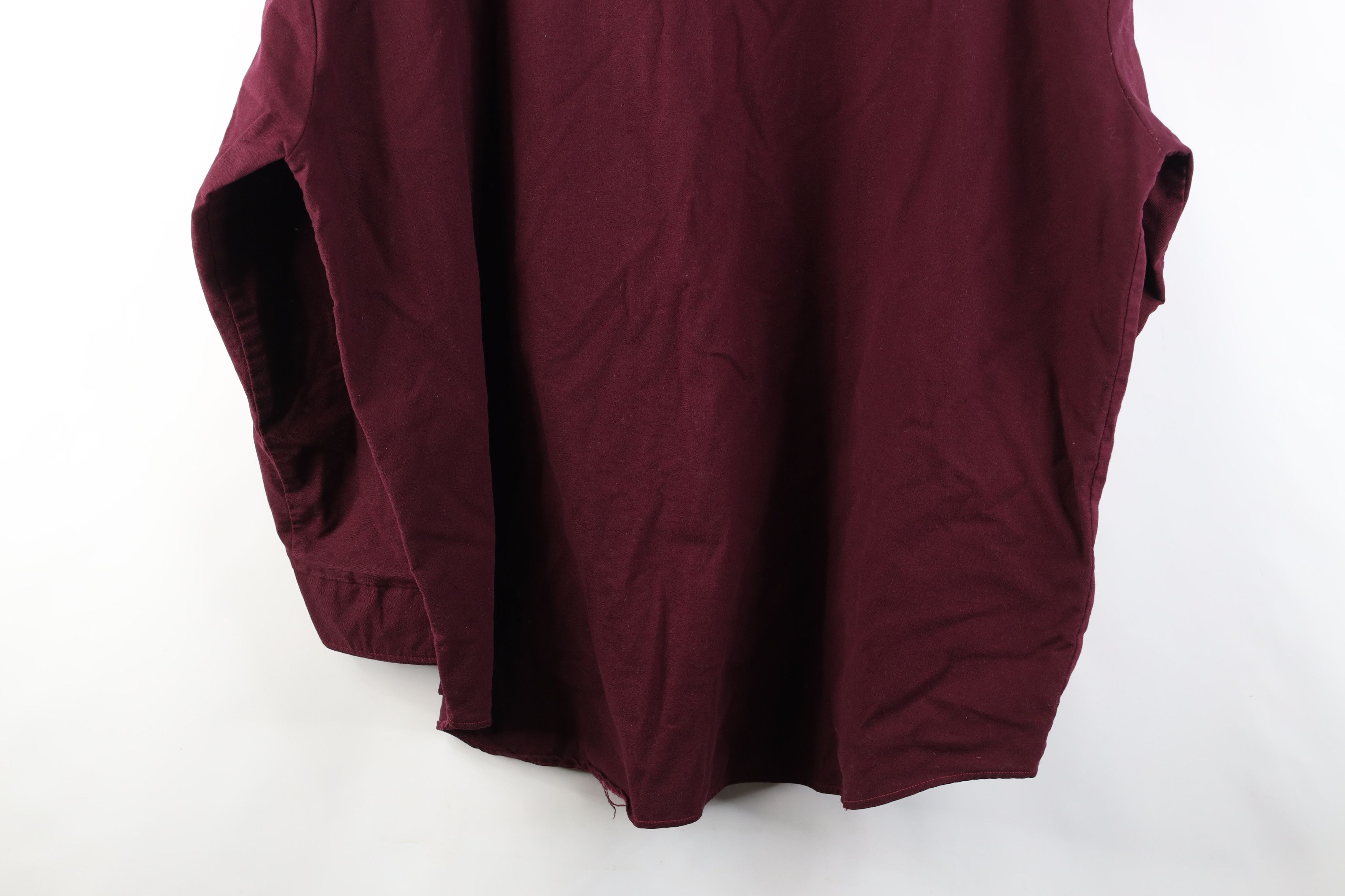 Vintage Vintage 70s Streetwear Chamois Cloth Button Shirt Maroon USA Size US XXL / EU 58 / 5 - 13 Thumbnail