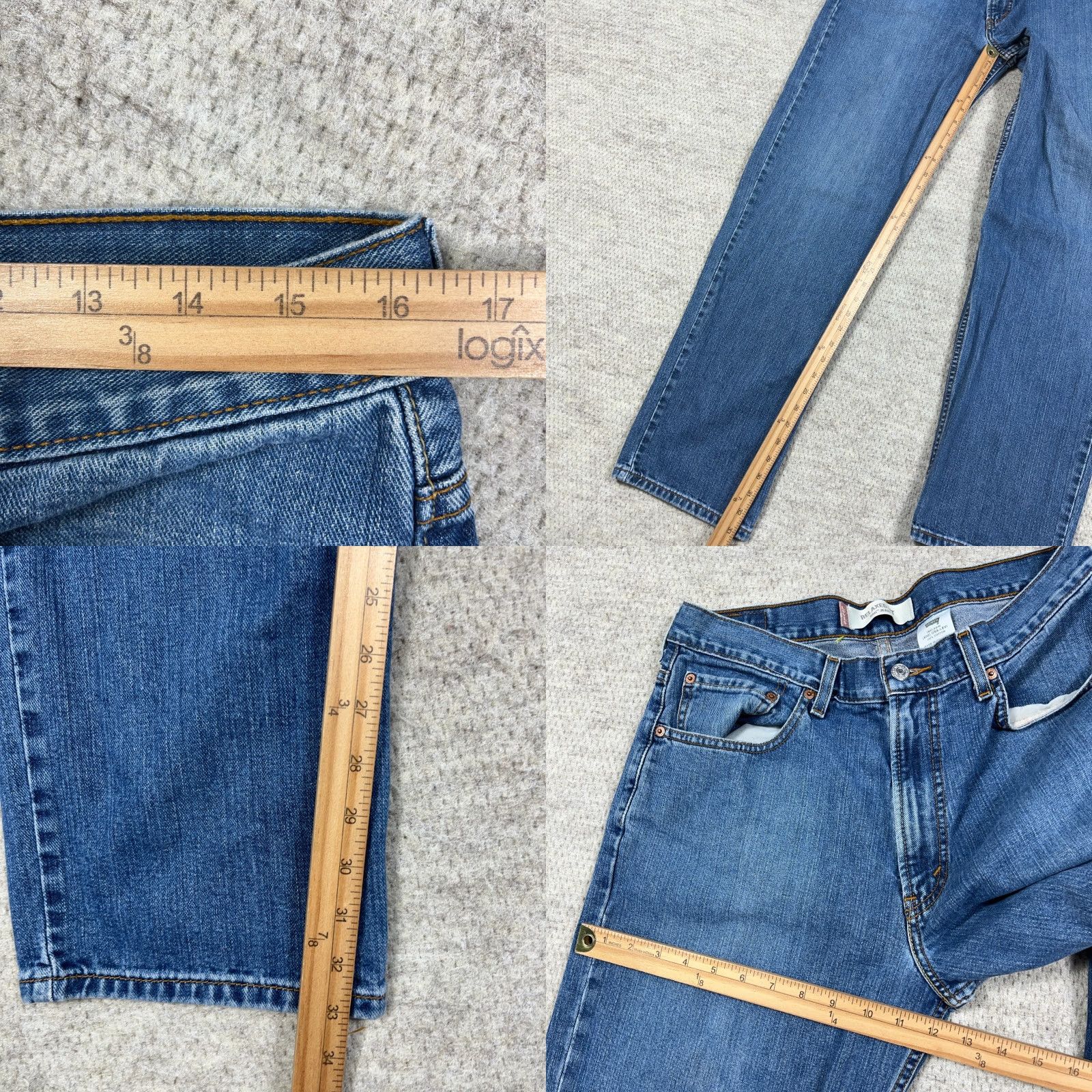 Levi's VINTAGE Levi's 550 Jeans Men 32x33 Relaxed Fit Straight Leg Med Wash 90s American Classic Levi's 500 Series Mens Jeans Size US 32 / EU 48 - 8 Thumbnail
