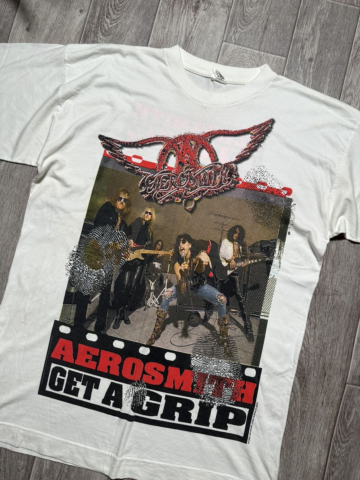 Aerosmith Rare Vintage 1993 Aerosmith Get A Grip Tour T-Shirt Size US XL / EU 56 / 4 - 6 Thumbnail