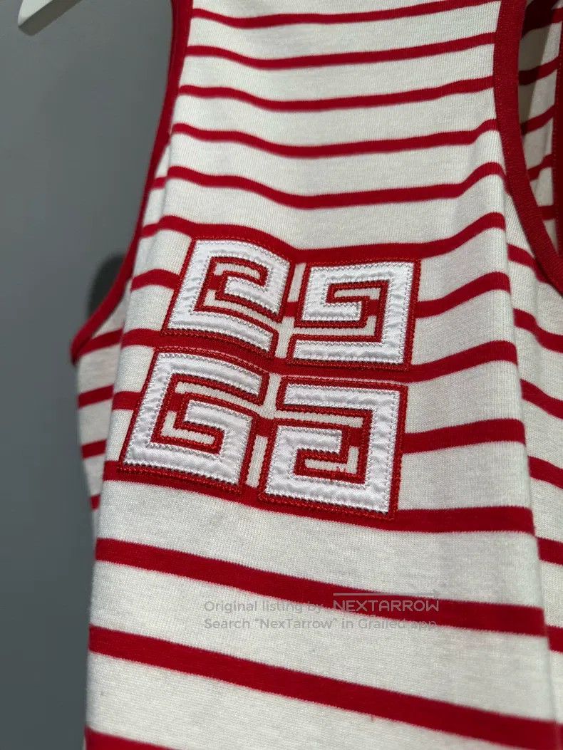 Givenchy Givenchy FW23 Color Block Logo Red and White Striped Print Size US S / EU 44-46 / 1 - 5 Thumbnail
