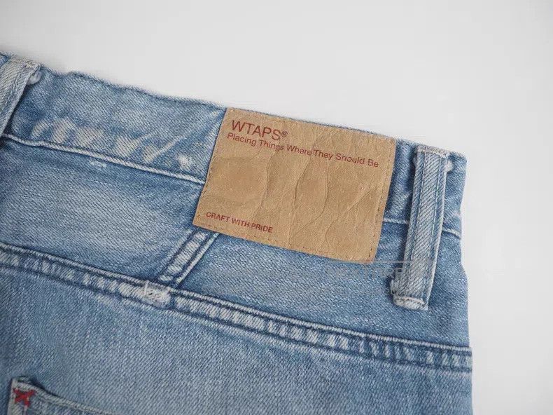 Wtaps Wtaps size M Blue Destroyed Patch Washed Denim Jeans Size US 40 / EU 56 - 6 Thumbnail
