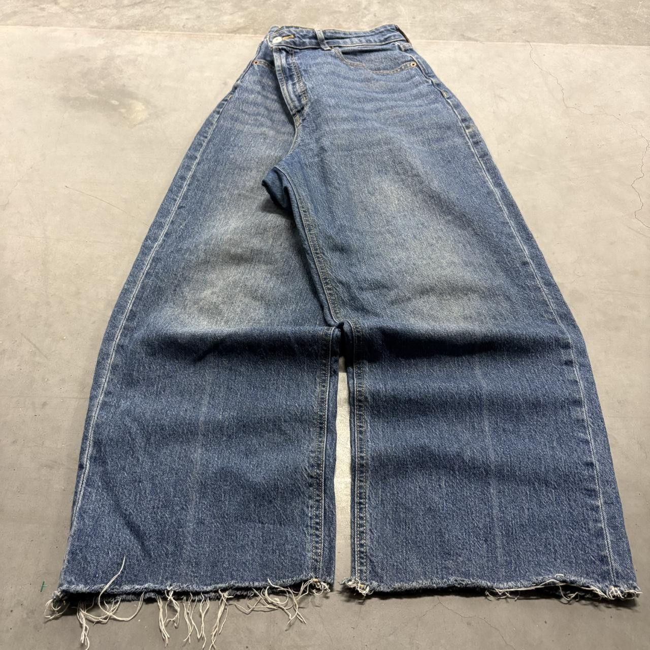 Old Navy Crazy Vintage Y2K/2000s Super Baggy Wideleg Old Navy Skater Style dark Wash Denim Jeans! Size US 34 / EU 50 - 3 Thumbnail