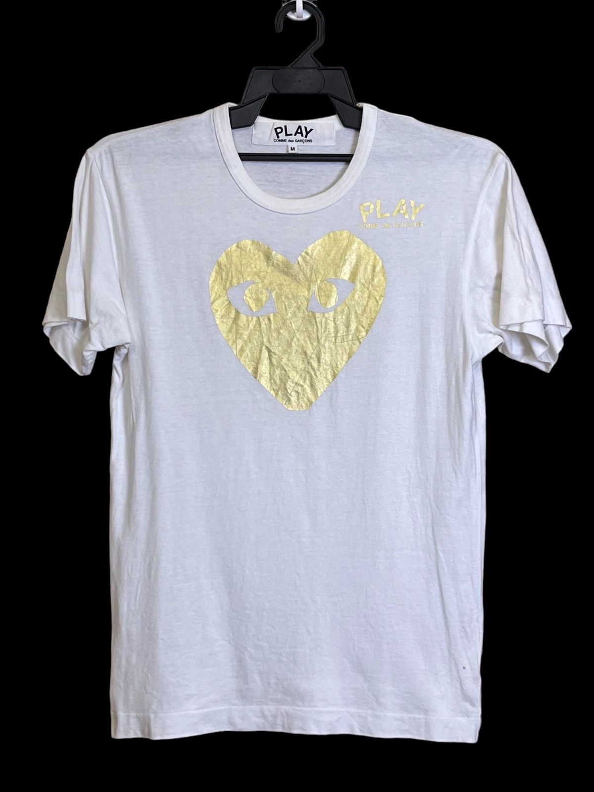 COOL💥💥PLAY COMME DES GARCONS GOLD HEART T SHIRT
