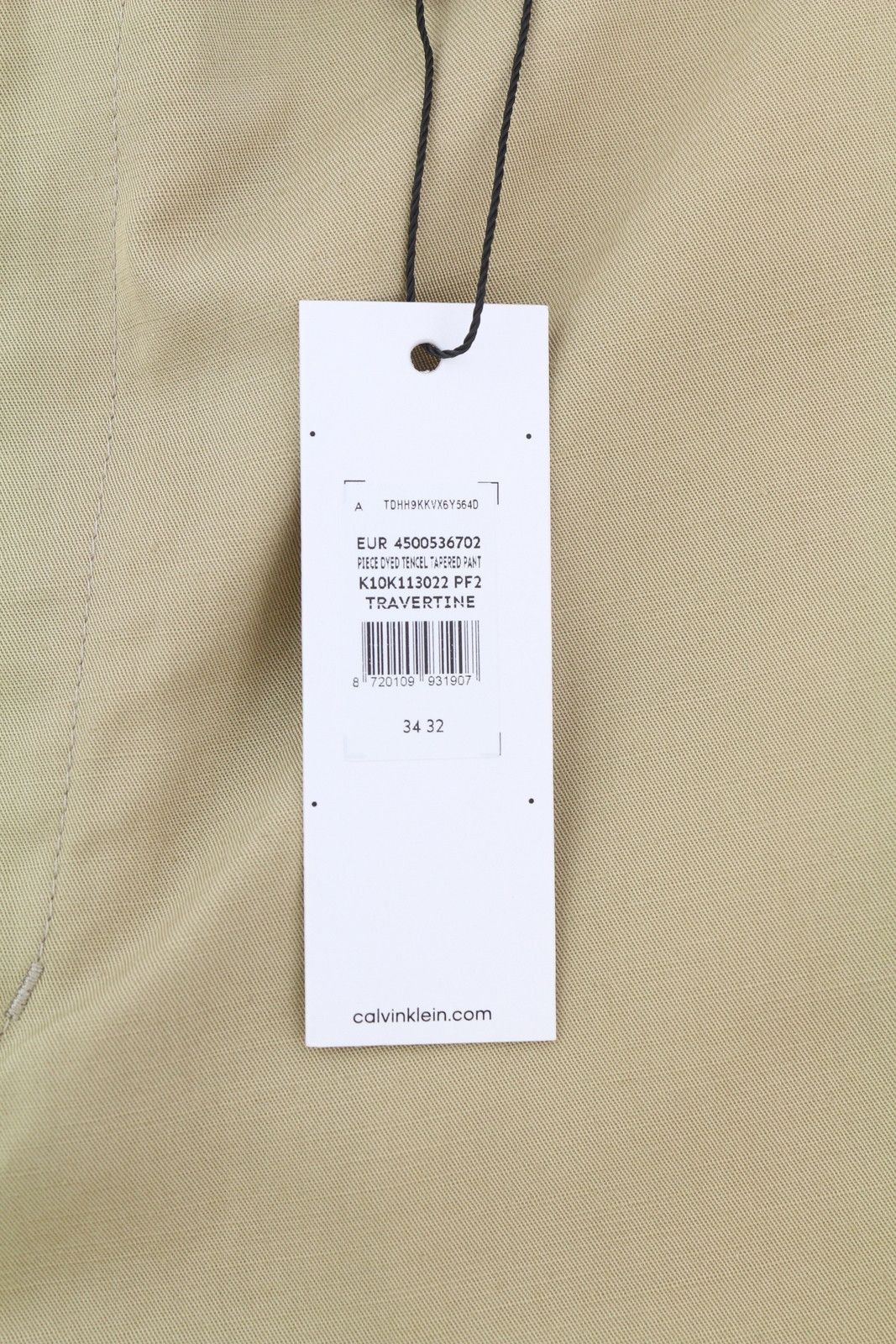 Calvin Klein DYED TENCEL TAPERED W34/L32 Brown Linen Trousers 85288 Size US 34 / EU 50 - 6 Thumbnail
