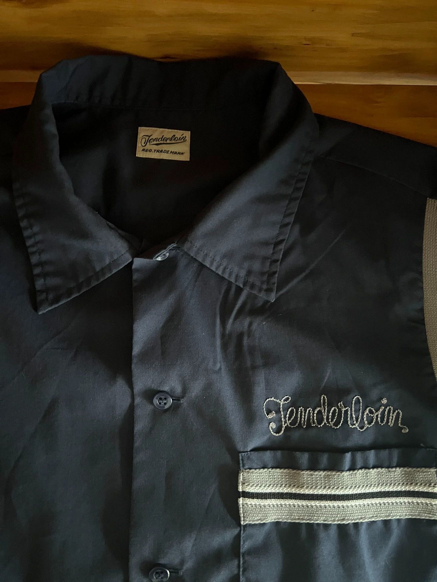 Tenderloin Tenderloin Japanese Indigo Cotton Bowler Shirt S (Fits L) Size US S / EU 44-46 / 1 - 9 Thumbnail