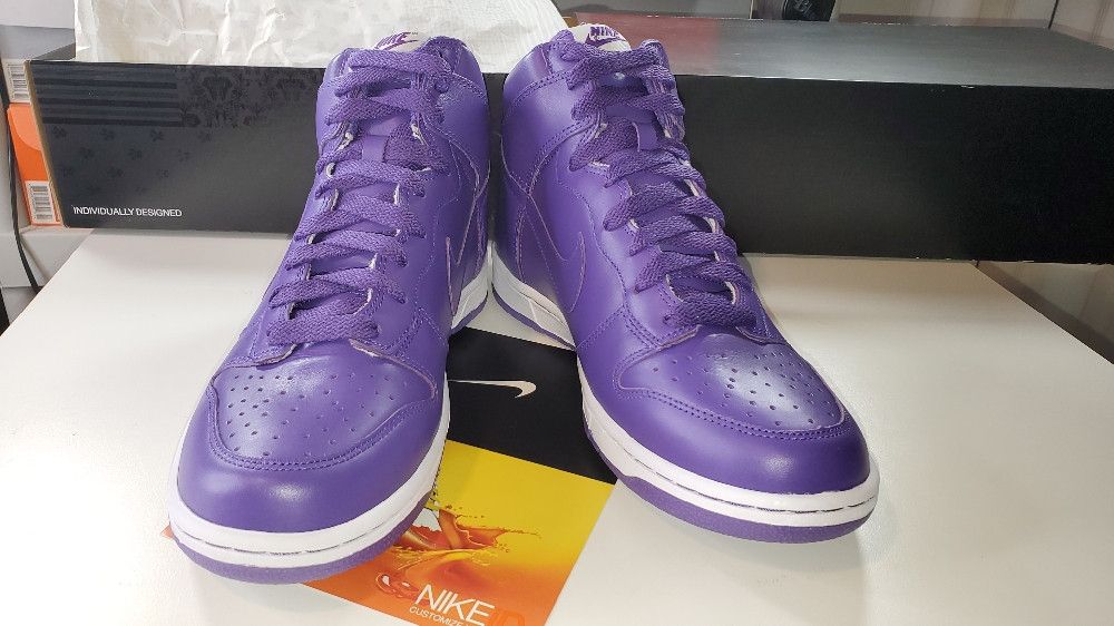 Nike Dunk High Premium ID Purple 2008 316142991 Size US 10.5 / EU 43-44 - 4 Thumbnail