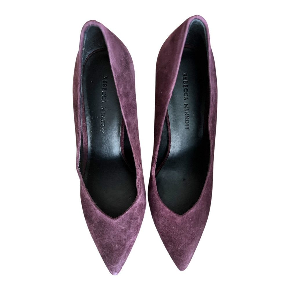 Rebecca Minkoff Rebecca Minkoff Zuria Suede Pumps Blackberry Size 8M NIB Size US 8 / IT 38 - 5 Thumbnail