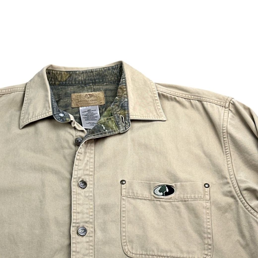 Vintage Mossy Oak Shirt Adult LARGE Brown Camouflage Lined Heavyweight Shacket Campfire Mossy Oak Brown Camouflage Shirt Mens Size US L / EU 52-54 / 3 - 2 Thumbnail