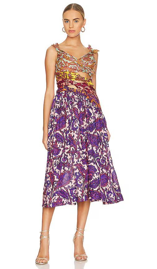 Zimmermann Zimmermann Tiggy Bow Midi Dress Size L / US 10 / IT 46 - 1 Thumbnail