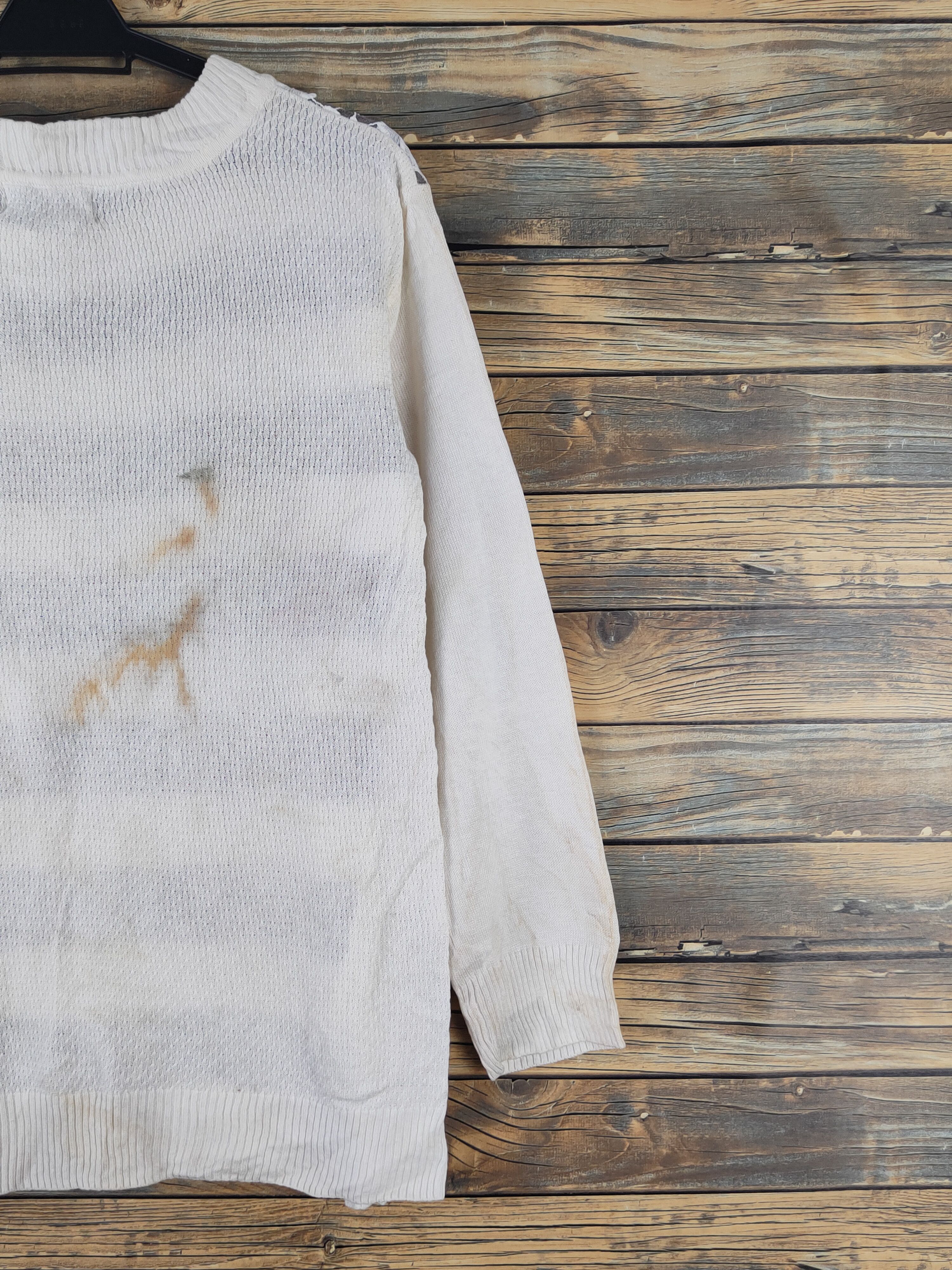 Homespun Knitwear × Japanese Brand × Vintage Index Magic Ivory Knitwear Sweatshirts #W1765 Size L / US 10 / IT 46 - 9 Thumbnail