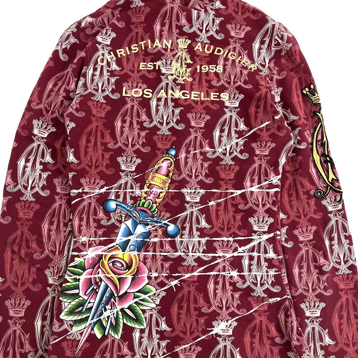 Christian Audigier × Ed Hardy × Vintage Christian Audigier Ed Hardy Full Print Women Zip Hoodie Size S / US 4 / IT 40 - 14 Thumbnail