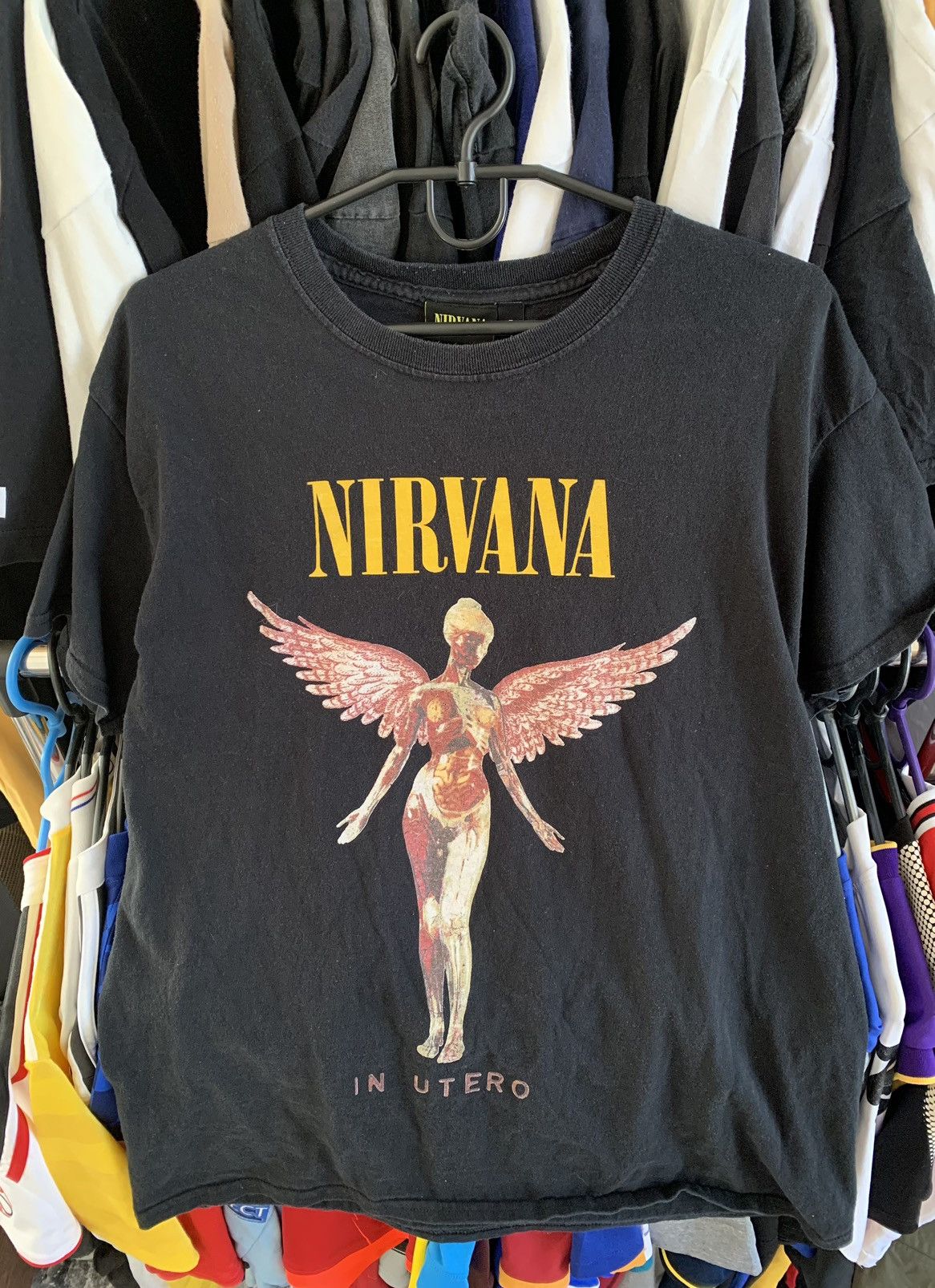 Nirvana × Vintage 🔥VINTAGE NIRVANA IN UTERO T-SHIRT Size US S / EU 44-46 / 1 - 2 Thumbnail