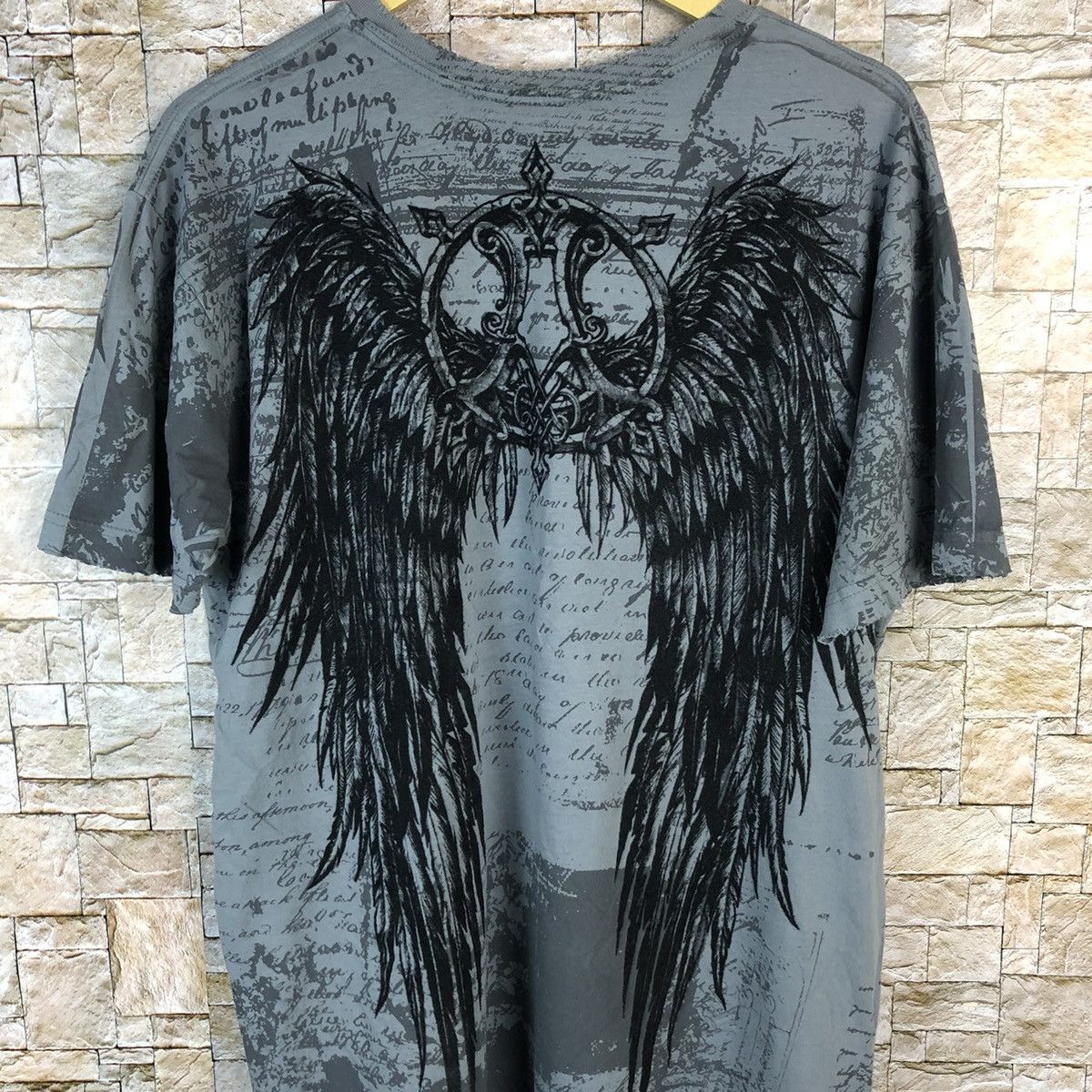 Affliction Affliction Los Angeles streetwear Grey T-Shirt tee #A548 Size US L / EU 52-54 / 3 - 11 Thumbnail