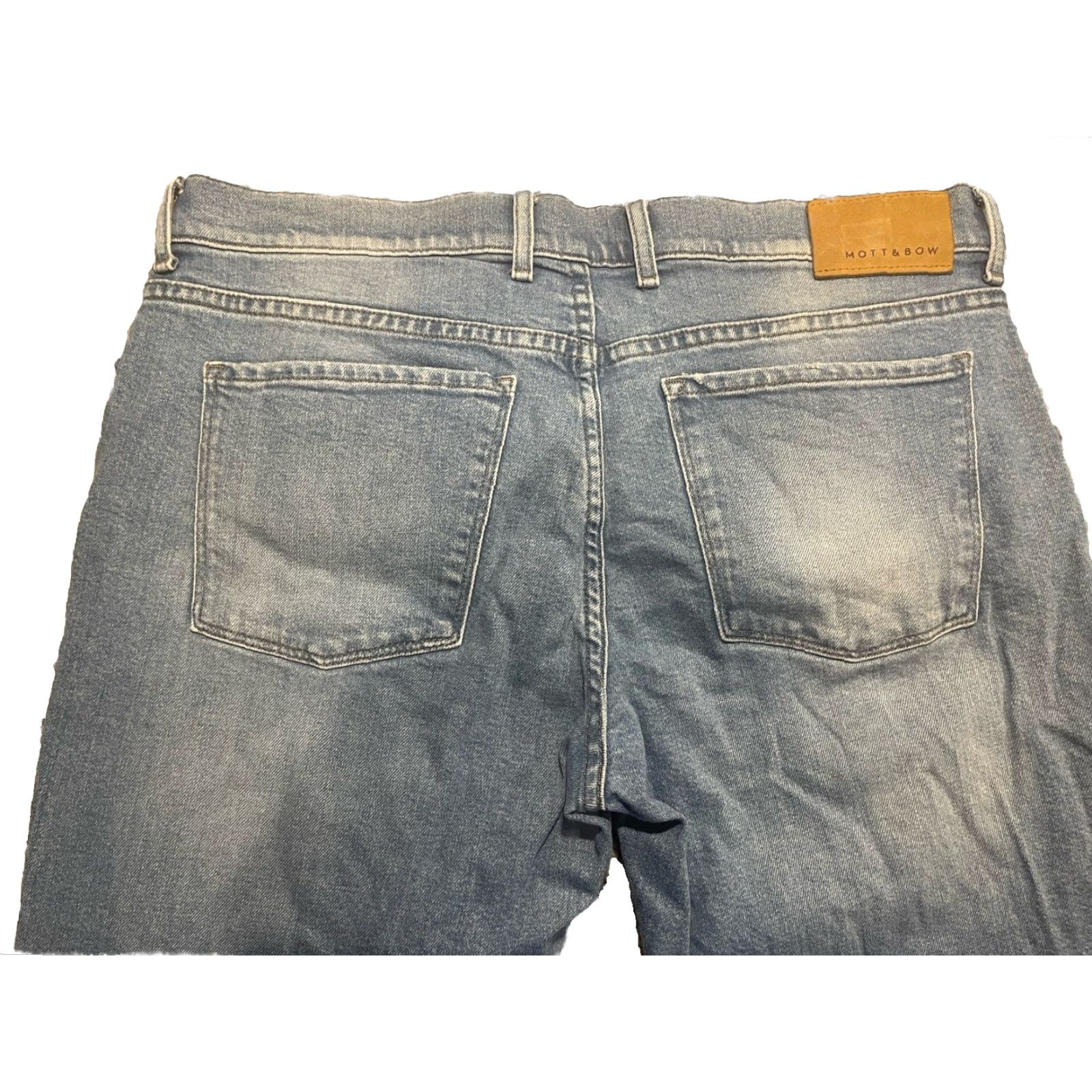 Mott & Bow Mott & Bow Jeans Slim Fit Ludlow Straight Stretch Blue 37x29 5-Pocket Denim Belt Loops Zipper Button Men Regular Size US 37 - 5 Thumbnail