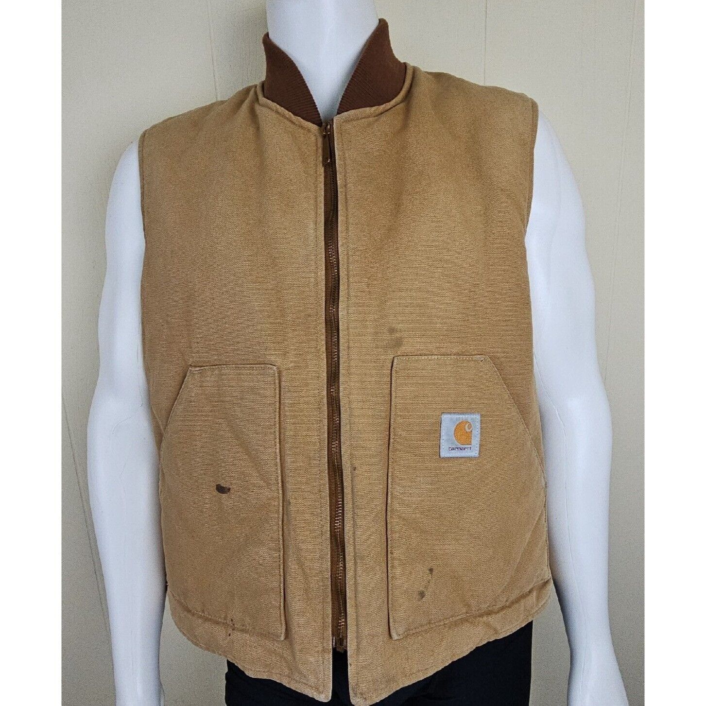 Carhartt Vtg Carhartt Quilted Vest Mens XL Brown Canvas Arctic Insula Size US XL / EU 56 / 4 - 1 Thumbnail