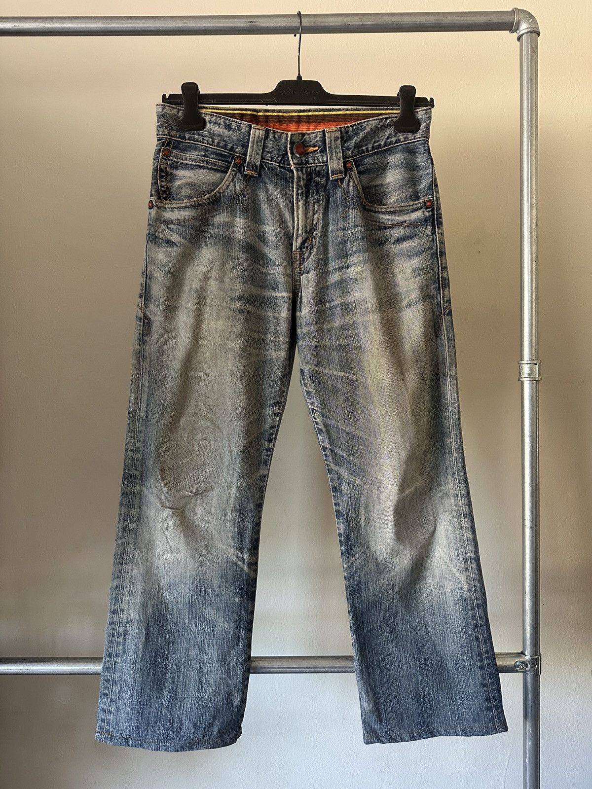 Edwin 2000s Vintage Edwin 503 Blue Trip Blue Faded Jeans Size US 30 / EU 46 - 1 Thumbnail