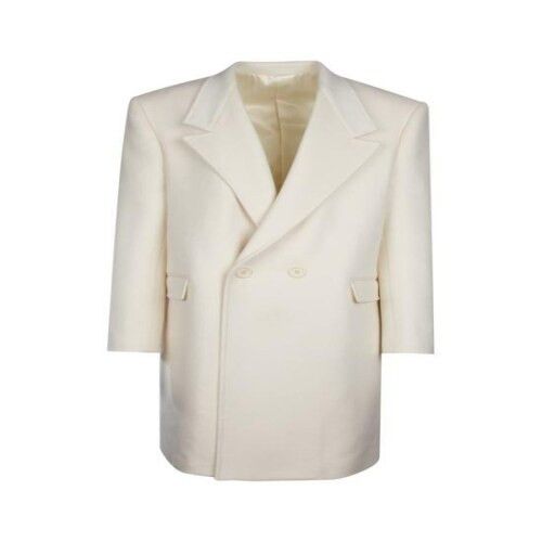 Celine o1w1db10525 2M9956 LOU Double Face Coat in White Size US L / EU 52-54 / 3 - 1 Preview
