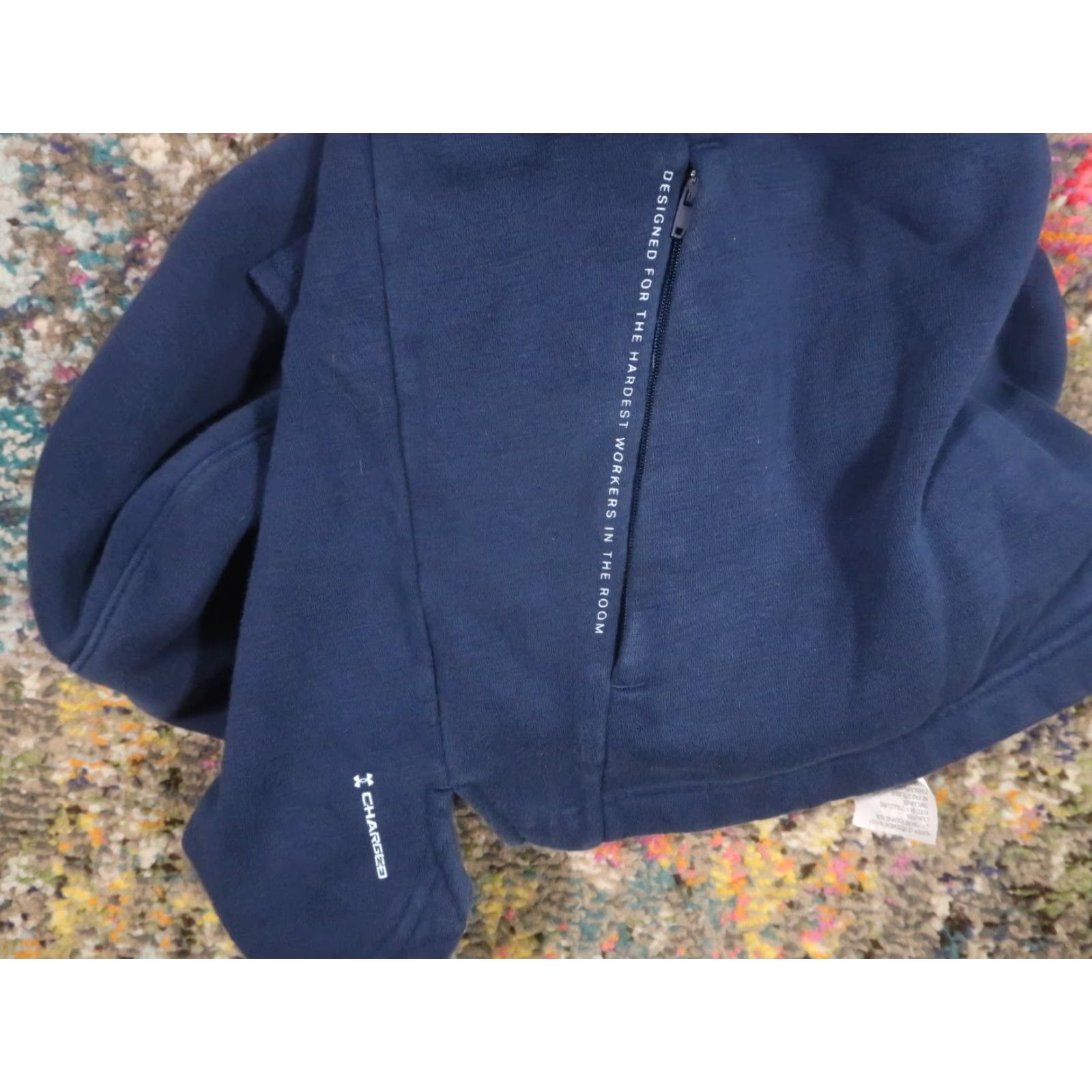 Under Armour Under Armour Iron Paradise Sleeveless Hoodie Men's Small Blue Logo Graphic Fleece Pullover Sports, Lightweight, Breathable, Stretch, Regular Fit Size US S / EU 44-46 / 1 - 6 Thumbnail