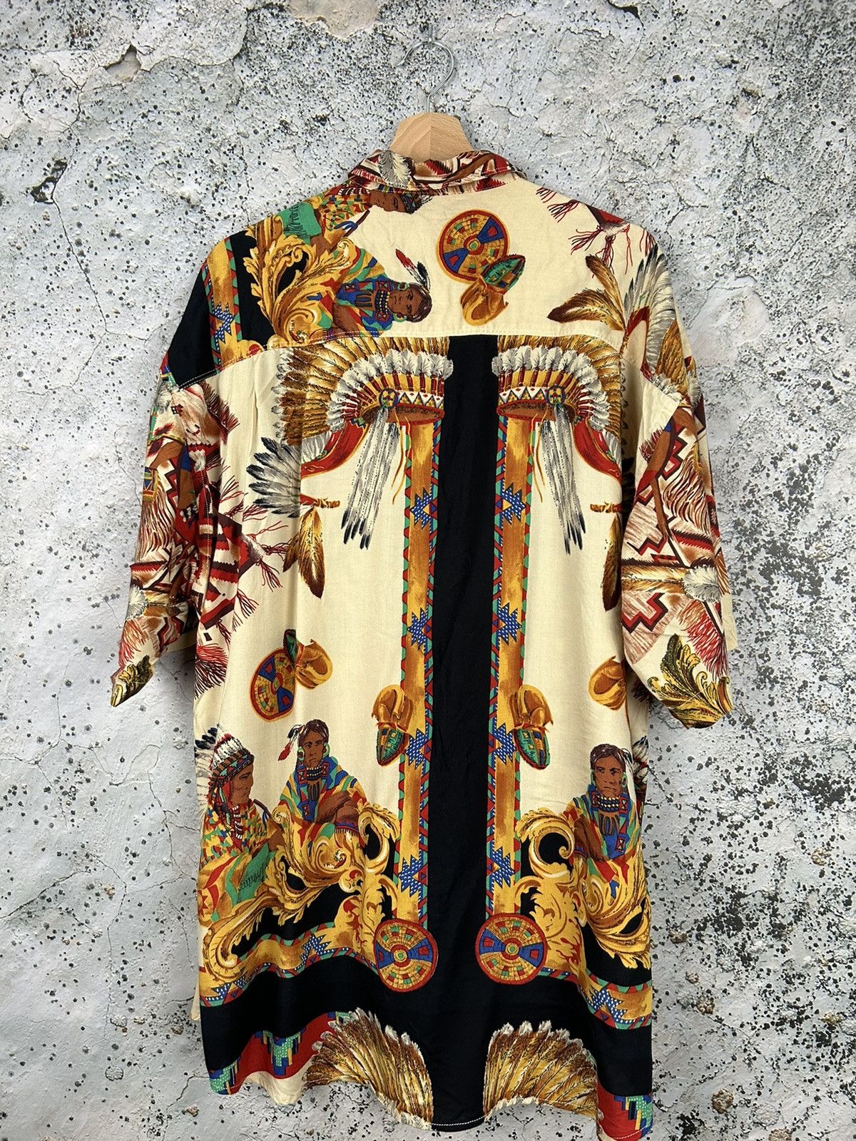 Other Vintage Indian Shirt 90s Crazy Hawaiian Streetwear Skate Size US XXL / EU 58 / 5 - 4 Thumbnail
