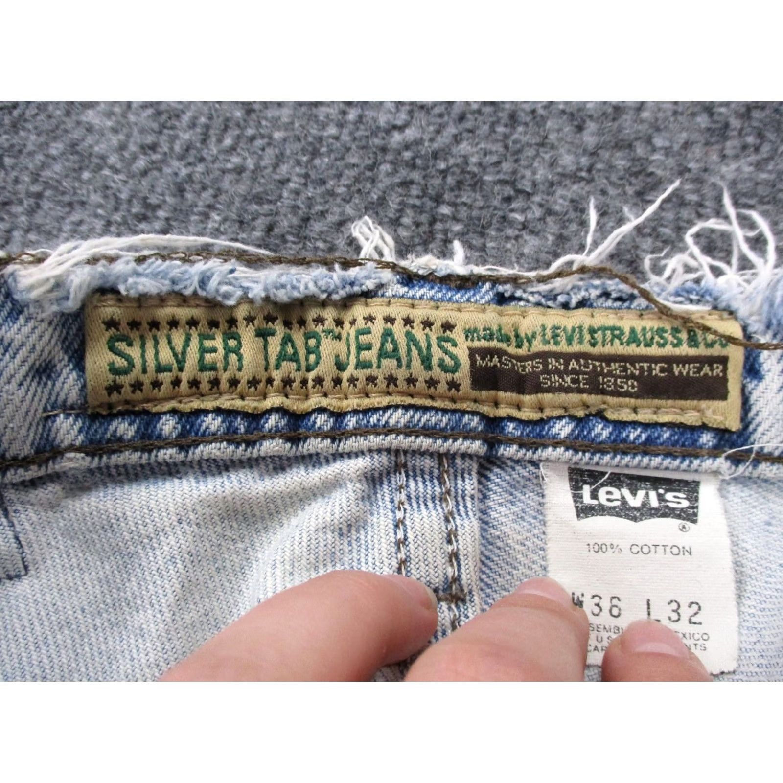 Levi's Vintage Levi's Silvertab Jeans Mens 36x32 Denim Straight Workwear 90s Distressed Pockets Blue Mens Size US 35 - 7 Thumbnail