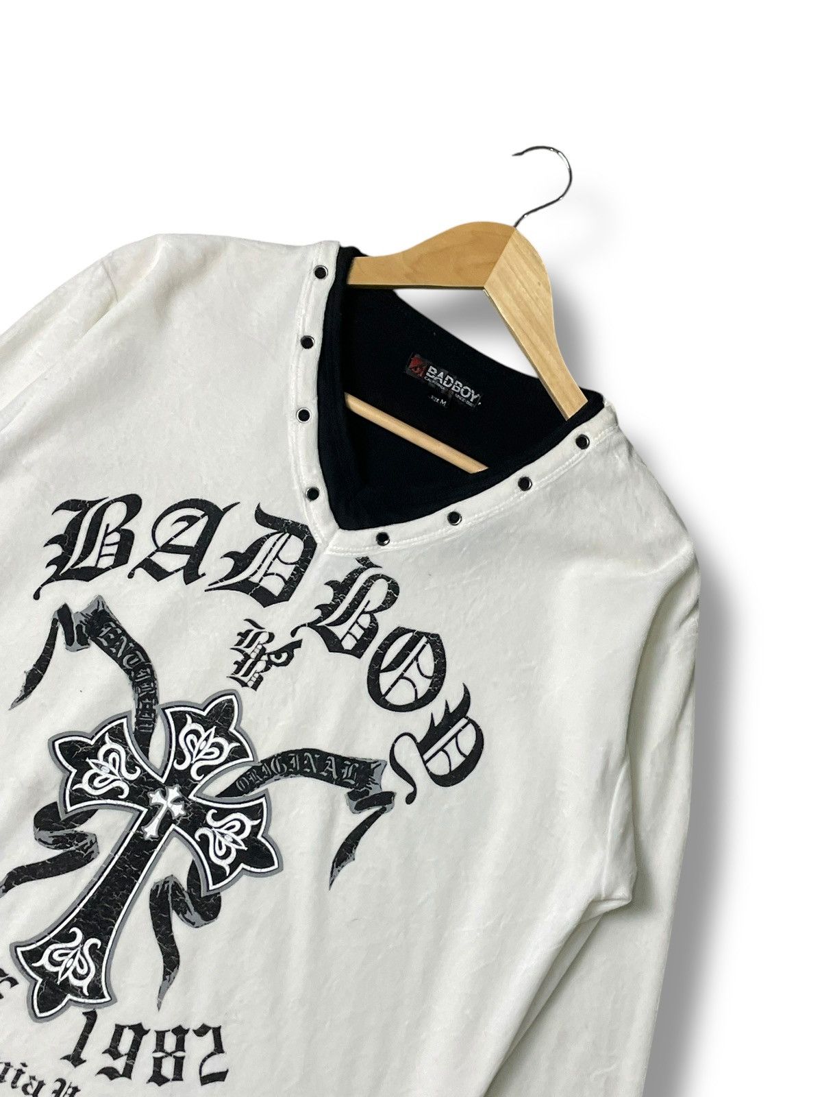 If Six Was Nine × Japanese Brand × Le Grande Bleu (L.G.B.) Bad Boy Brand Cross Print Long Sleeves (63) Size US M / EU 48-50 / 2 - 2 Thumbnail