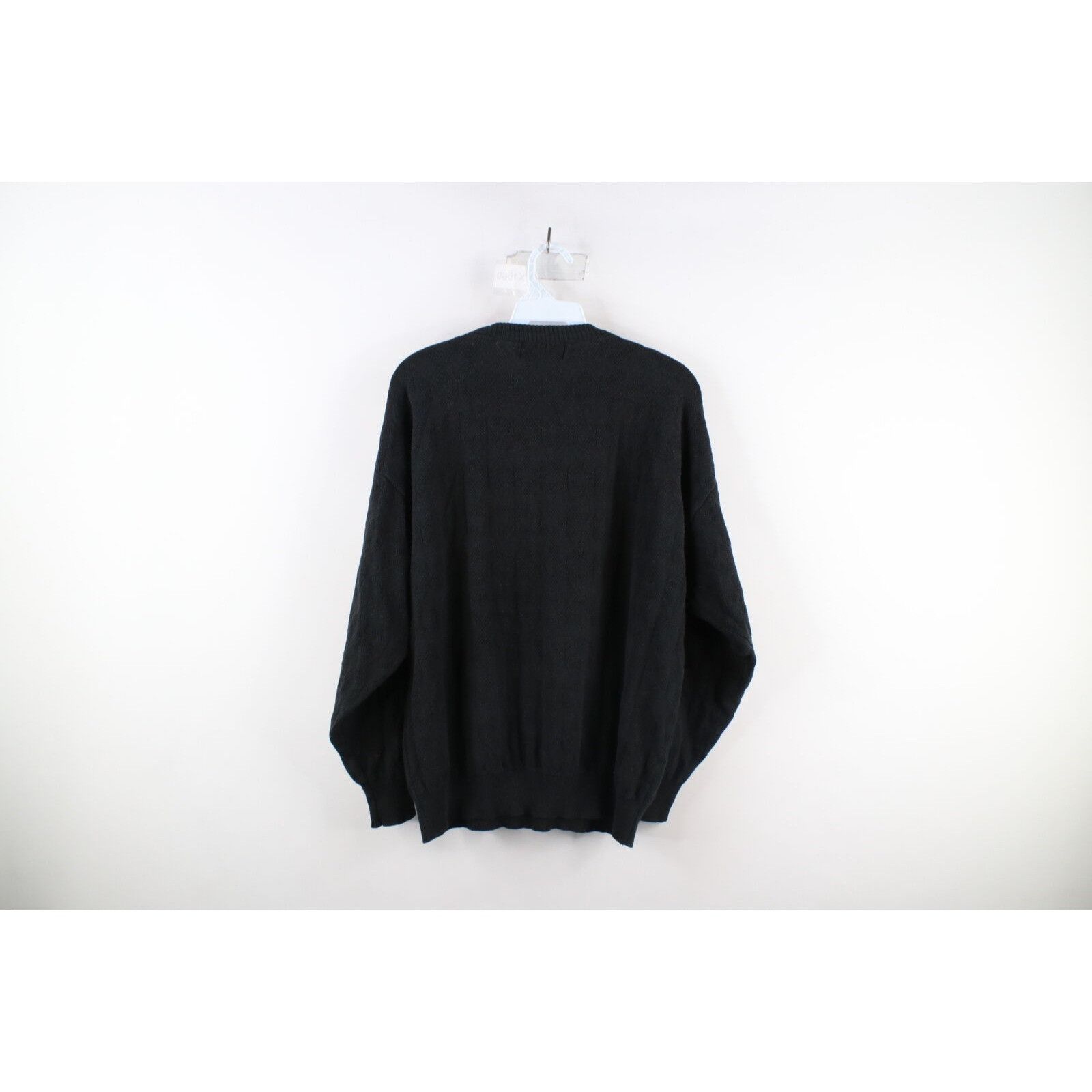 Vintage Vintage 90s Streetwear Distressed Diamond Knit Sweater Size US L / EU 52-54 / 3 - 8 Thumbnail