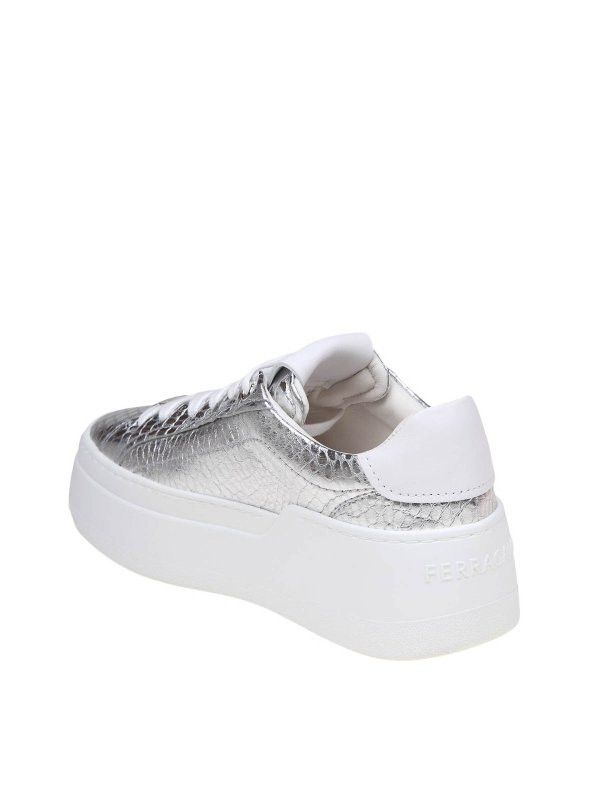 Salvatore Ferragamo o1y0426 Low-Top Sneakers in Silver Size US 8.5 / IT 38.5 - 2 Thumbnail