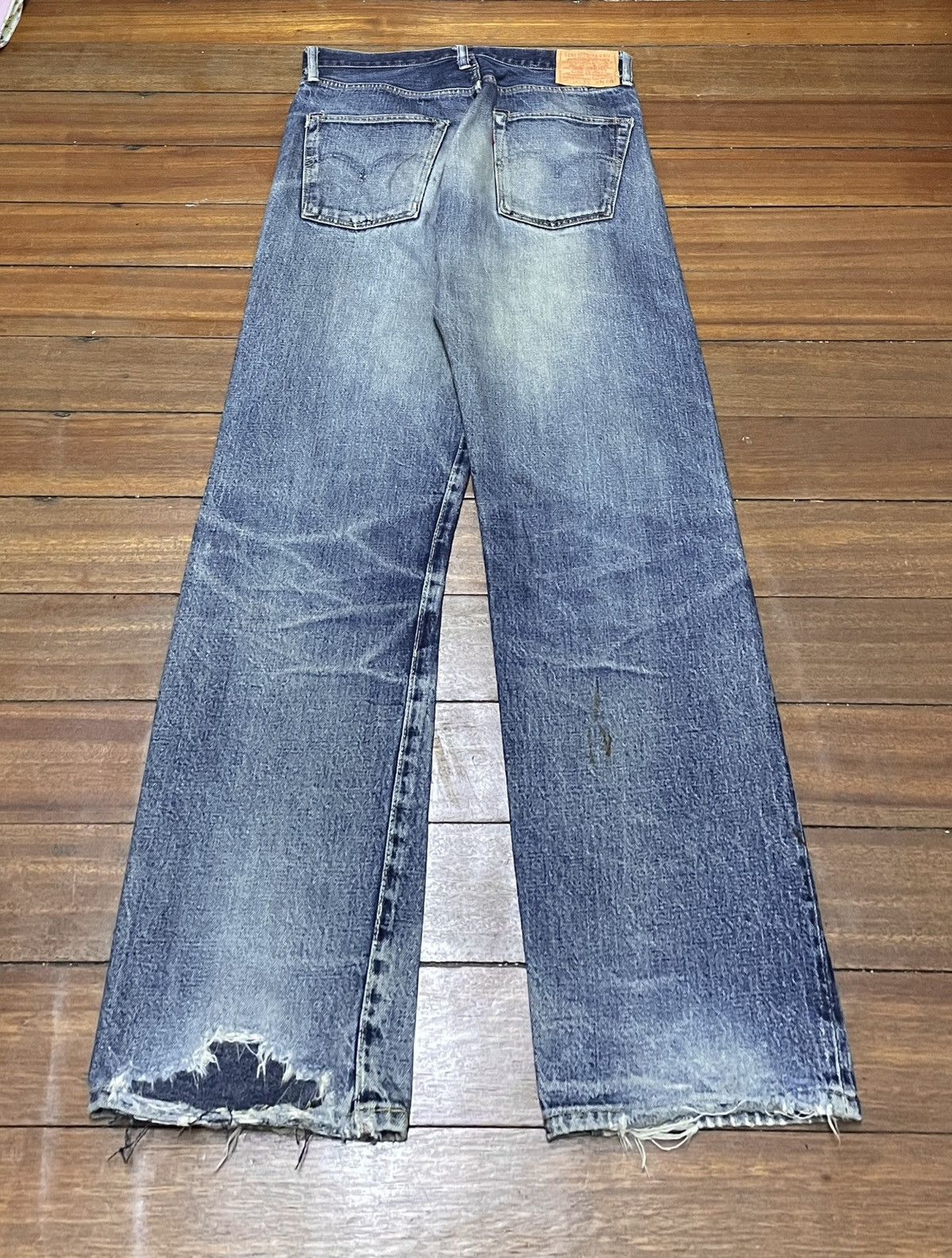 Levi's Very Rare Vintage Levis 501XX Big E Selvedge Jeans 1990s Size US 34 / EU 50 - 2 Thumbnail