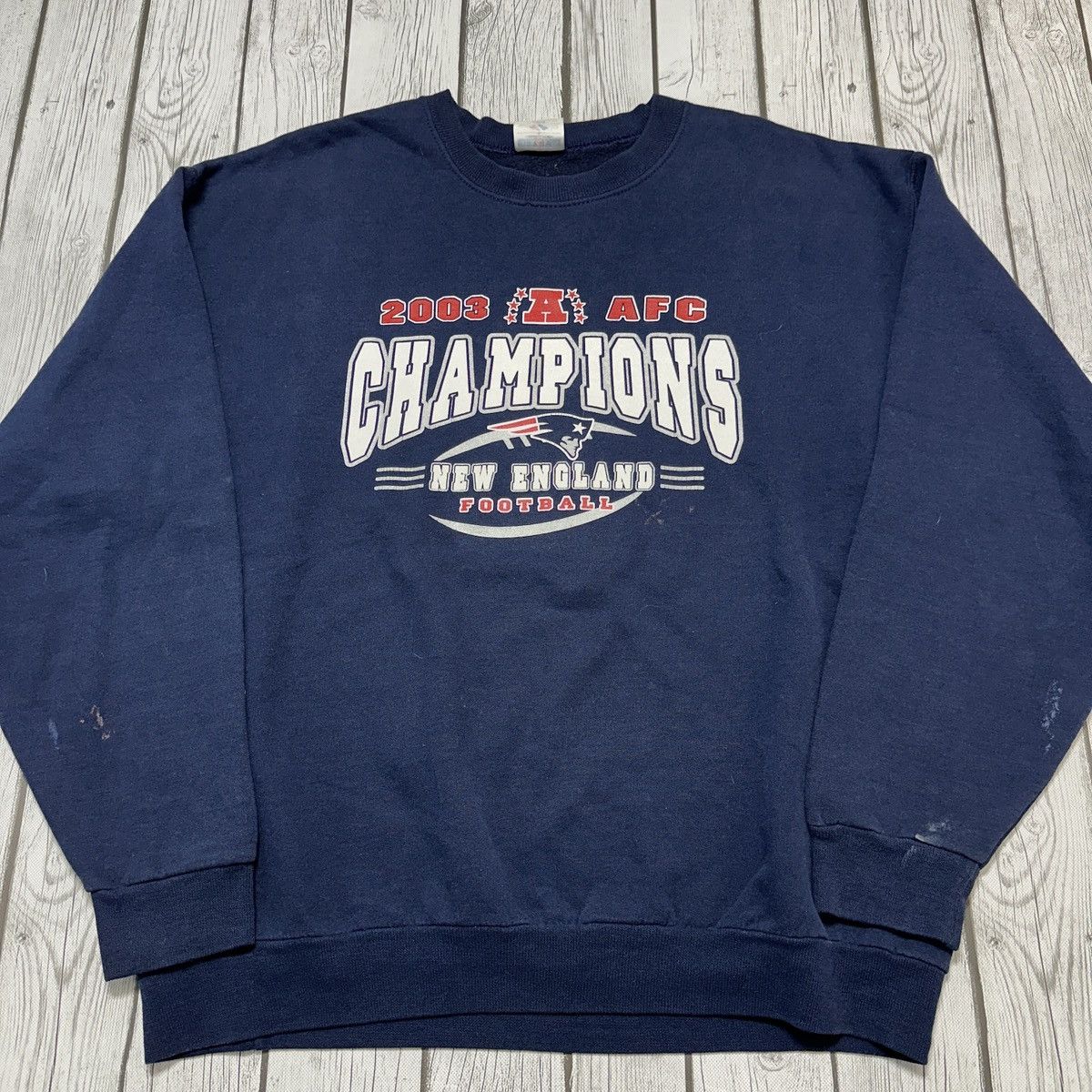 Jerzees × NFL × Vintage Vintage New England Patriots 2003 AFC Champions sweatshirt Size US L / EU 52-54 / 3 - 3 Thumbnail